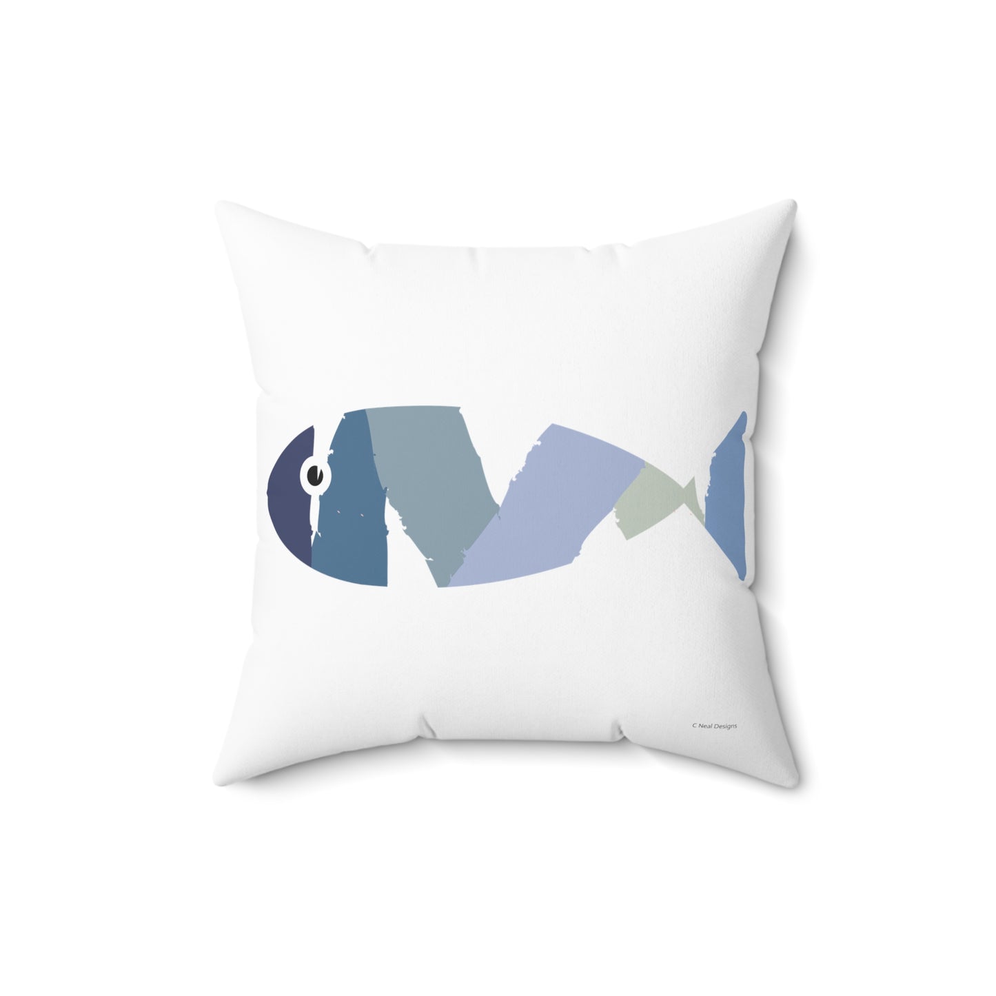 COASTAL CUSHIONS: ABSTRACT FISH Accent Pillow