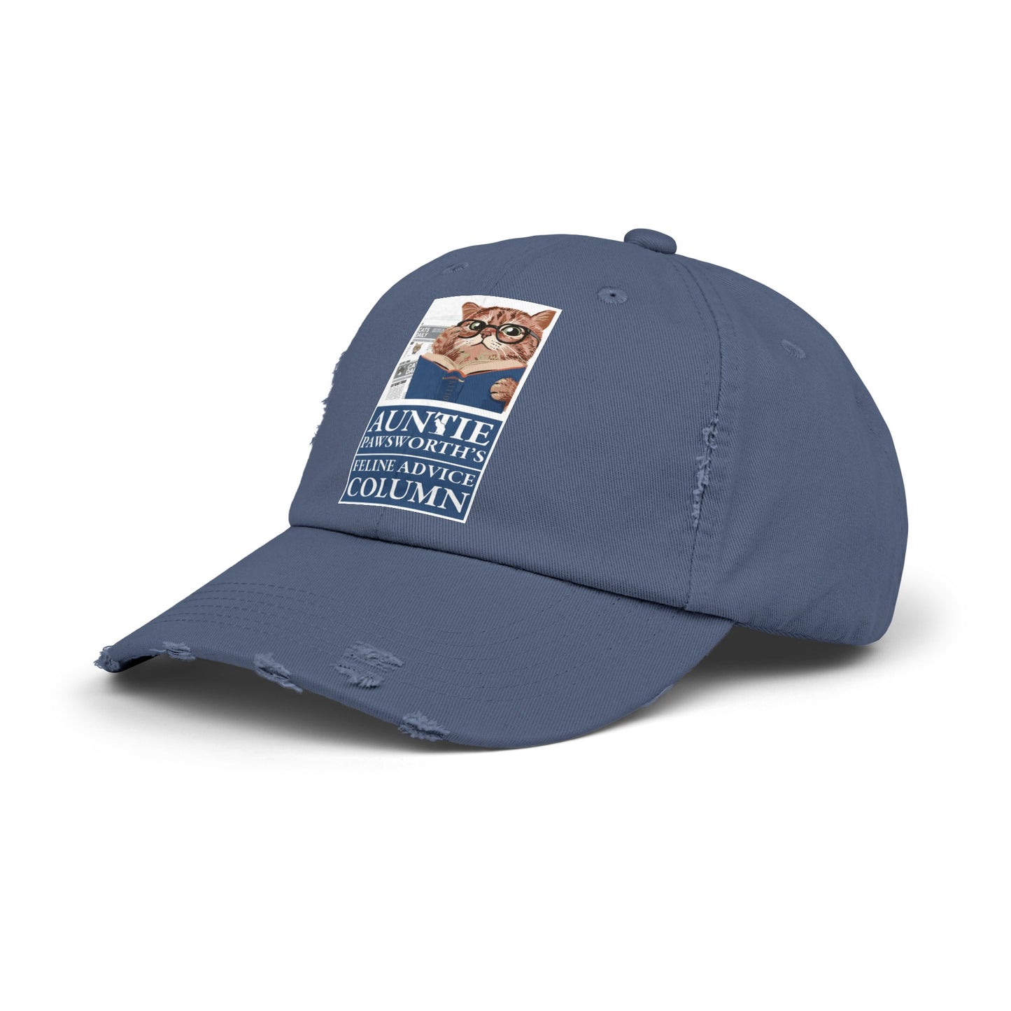 AUNTIE PAWSWORTH Unisex Distressed Cap