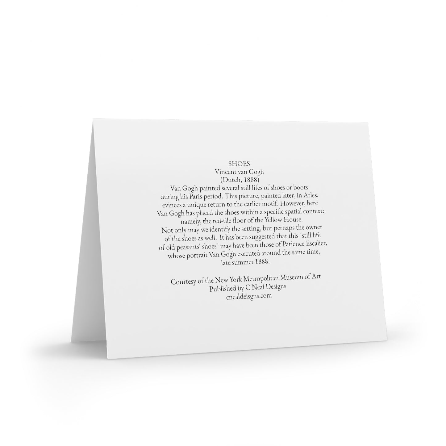 SHOES, Vincent van Gogh Greeting Cards (8, 16, and 24 pcs)