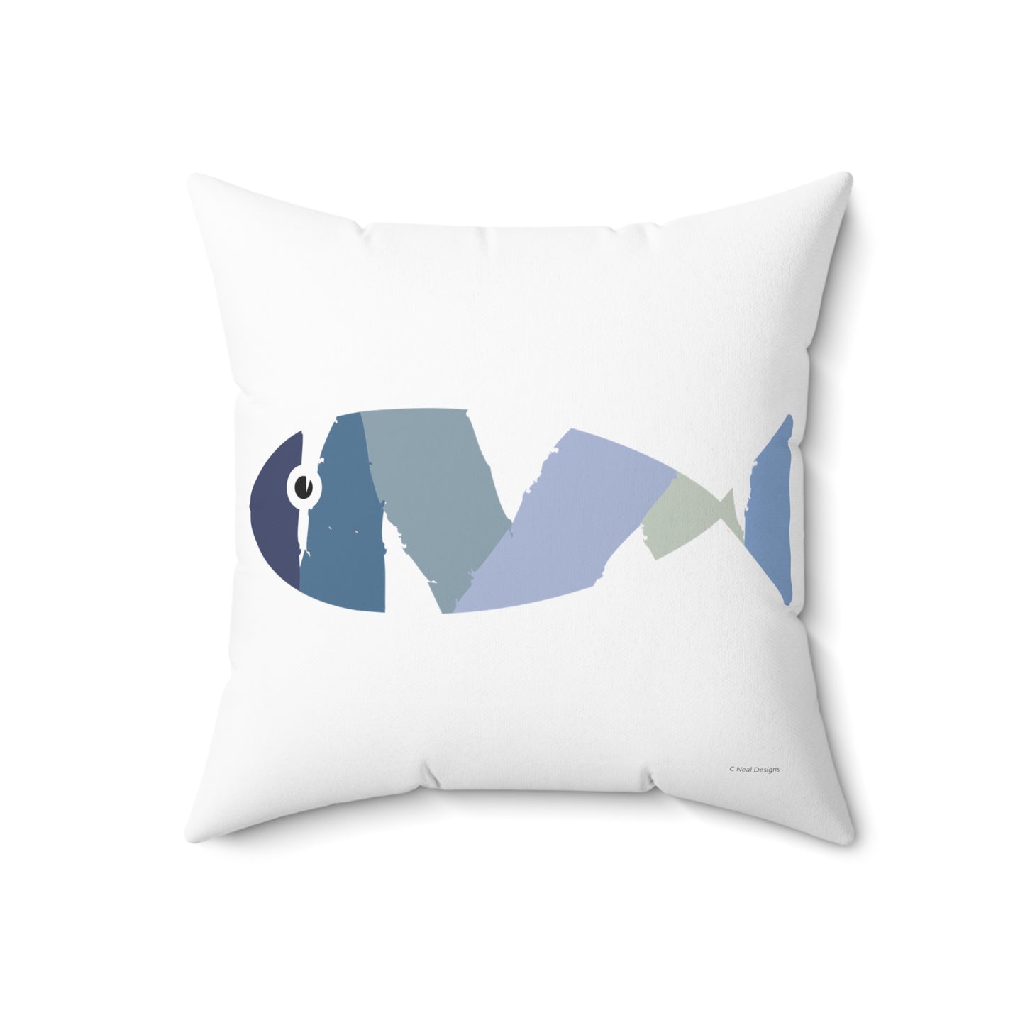 COASTAL CUSHIONS: ABSTRACT FISH Accent Pillow