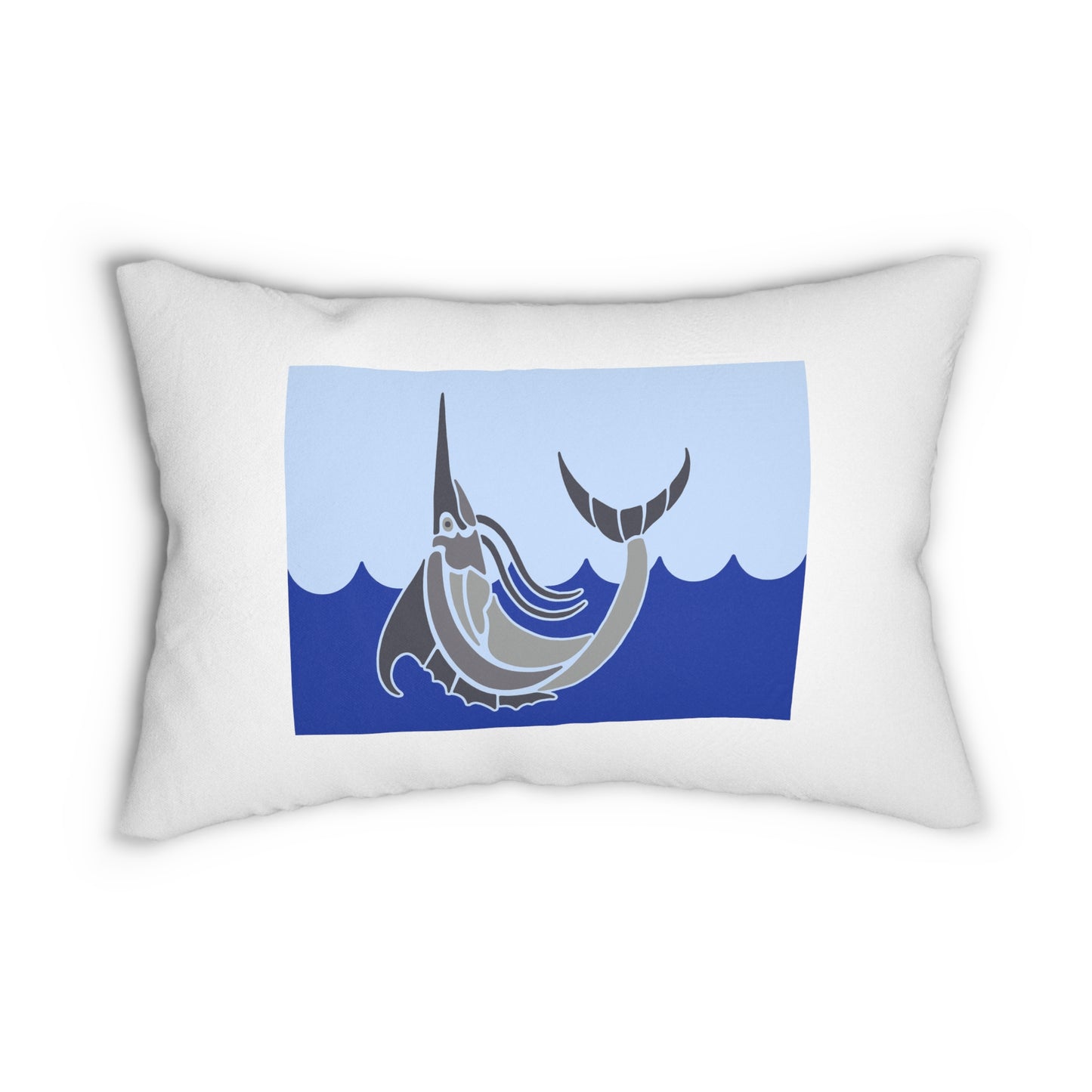 COASTAL CUSHIONS: BLUE MARLIN Accent Pillow