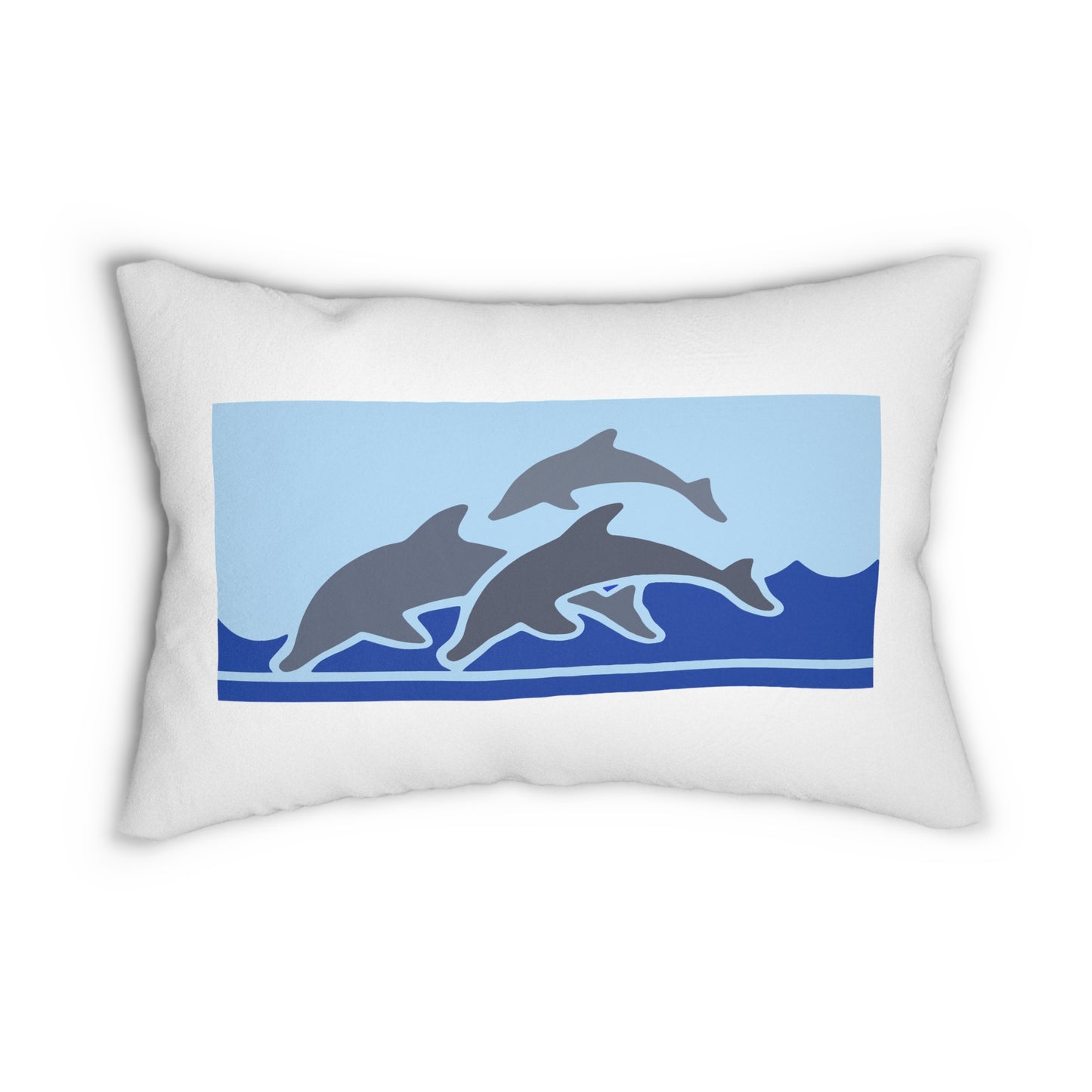 COASTAL CUSHIONS: POD OF DOPHINS Accent Pillow