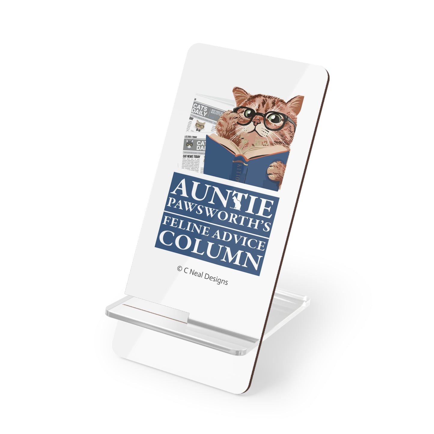 AUNTIE PAWSWORTH Mobile Display Stand for Smartphones