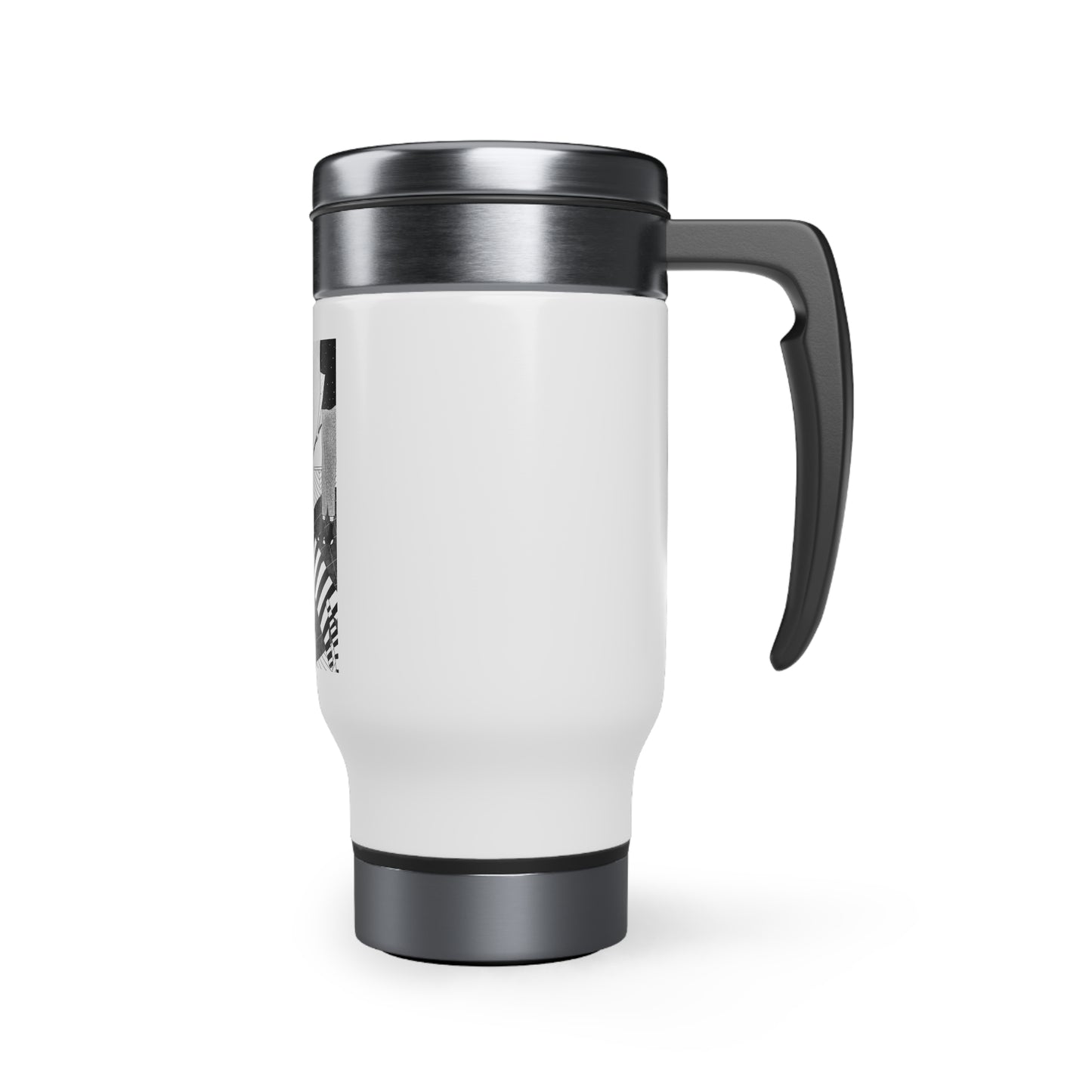 Jeffie Tom Cat Stainless Steel Travel Mug with Handle, 14oz