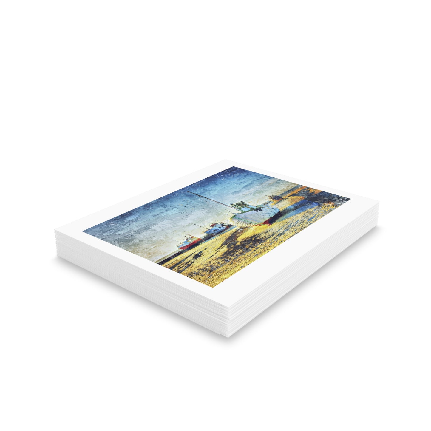 NORTH SEA FISHING BOATS Greeting Cards