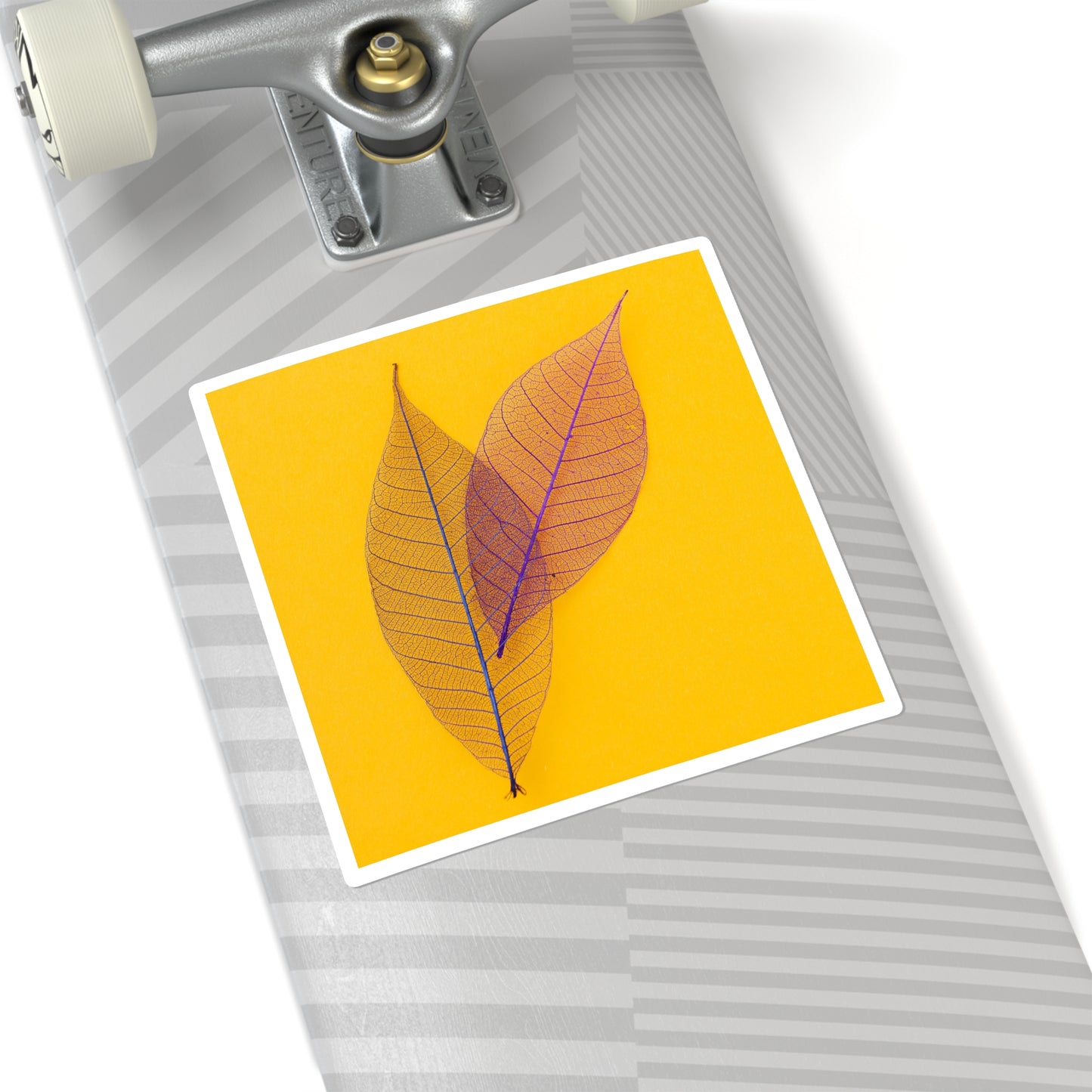 FALL IS IN THE AIR - Skeleton Leaves Square Stickers