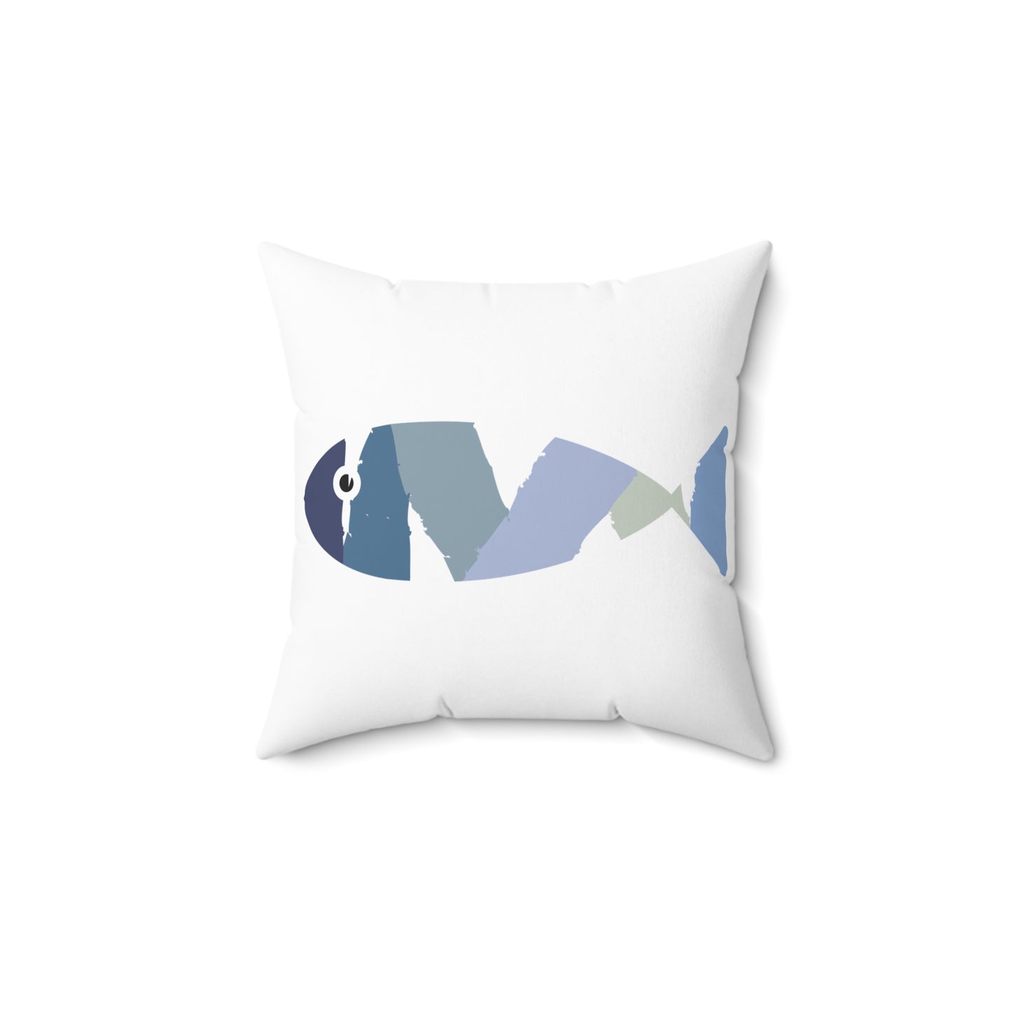 COASTAL CUSHIONS:  ABSTRACT FISH Accent Pillow