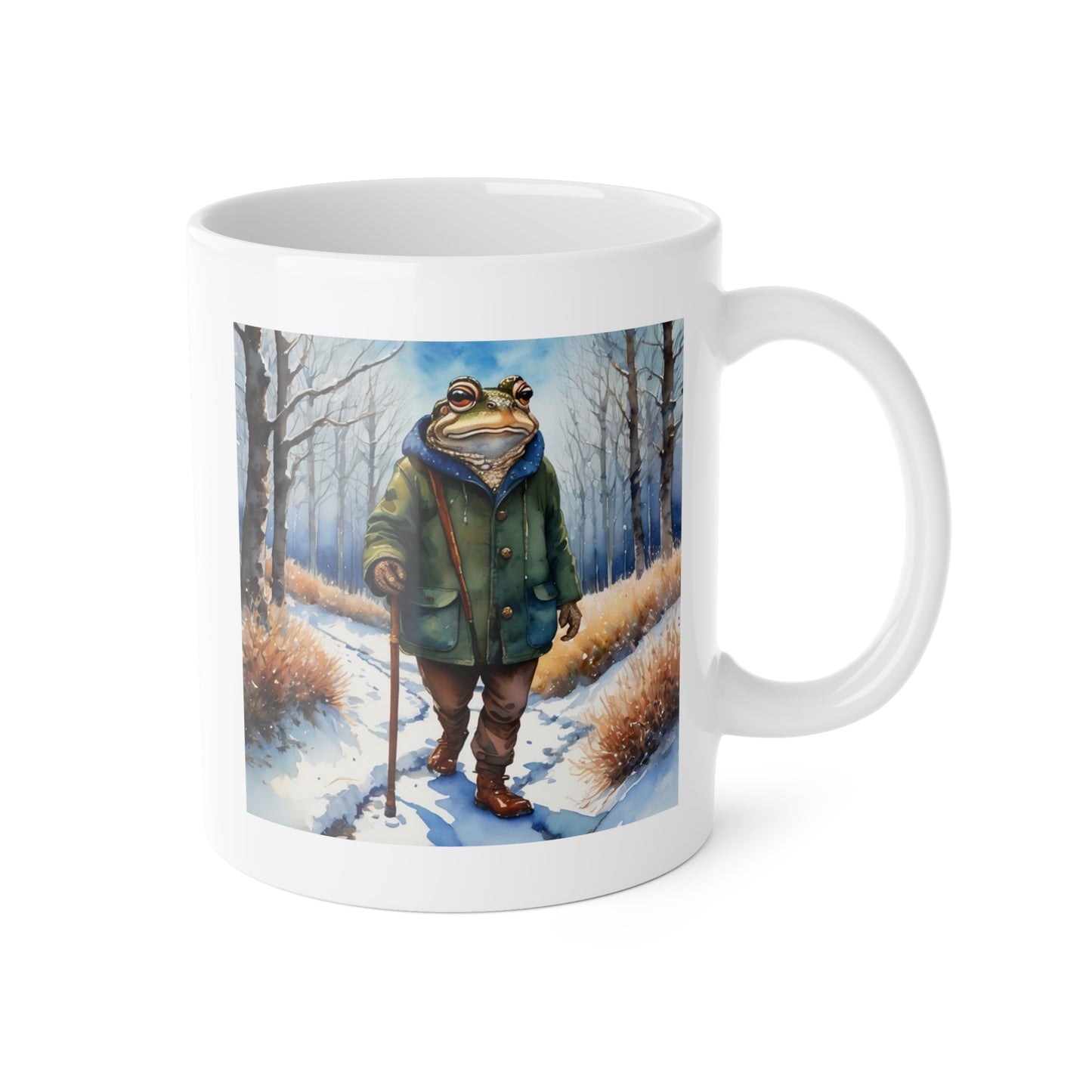 MR. TOAD TAKES A BRISK WALK White Ceramic Mug, 11oz