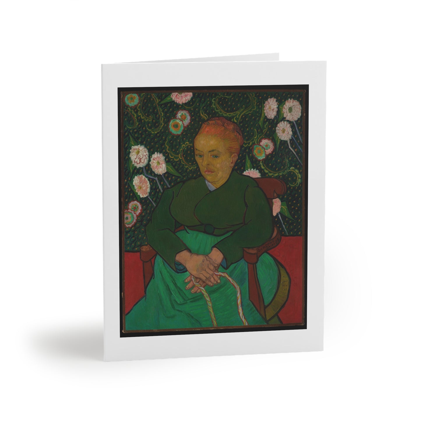 WOMAN ROCKING A CRADLE Vincent van Gogh Greeting Cards (8, 16, and 24 pcs)