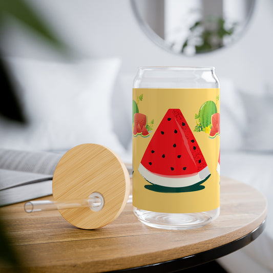 SUMMER: WATERMELON Sipper Glass, 16oz