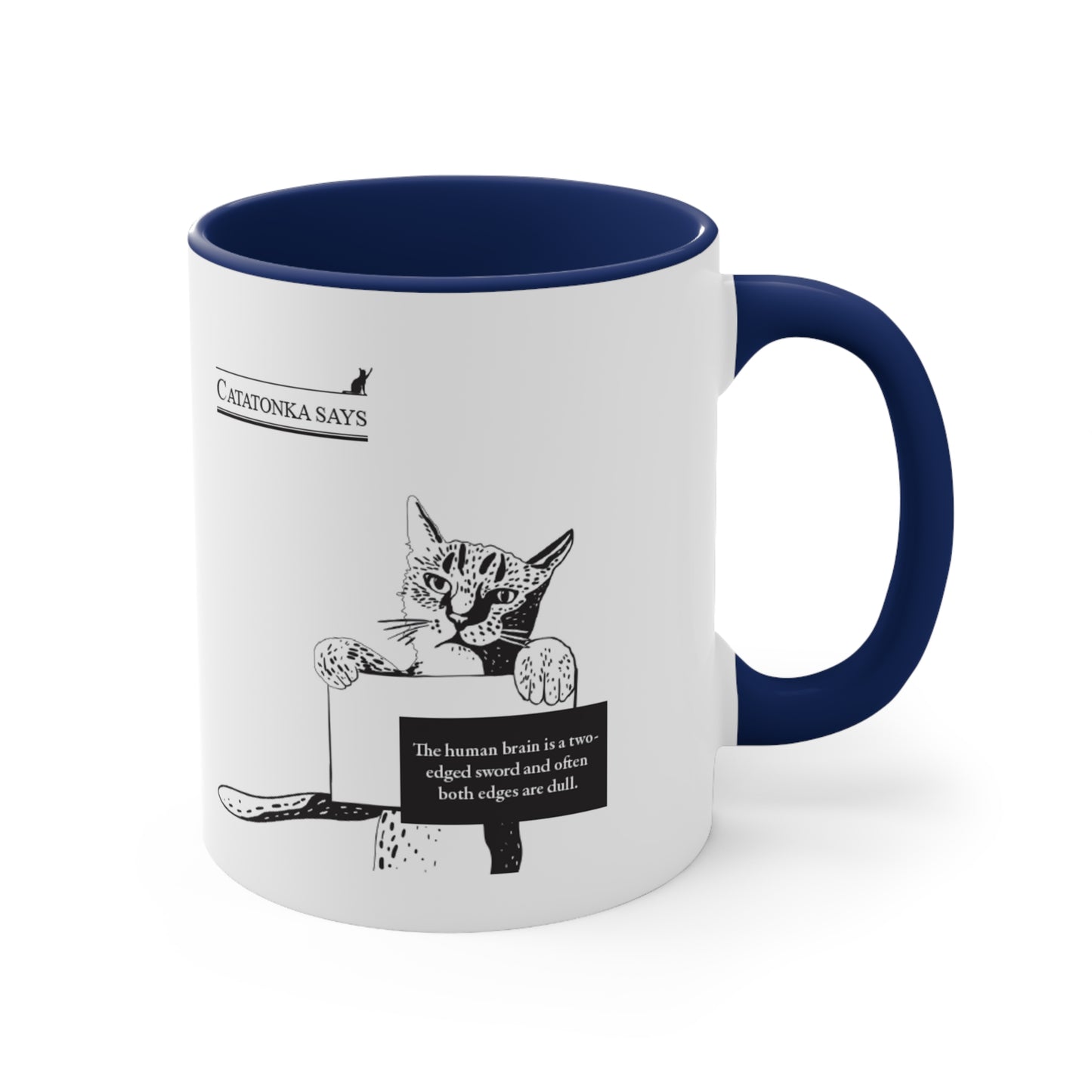 Catatonka Brain Mug, Blue 11oz