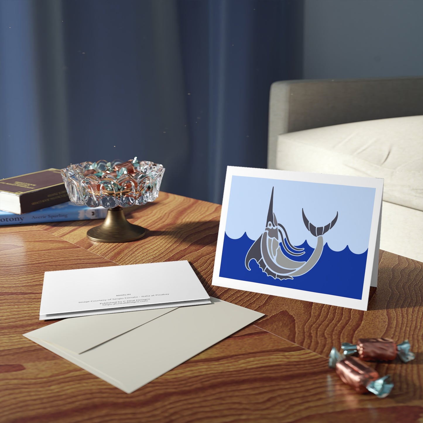 BLUE MARLIN Greeting Cards