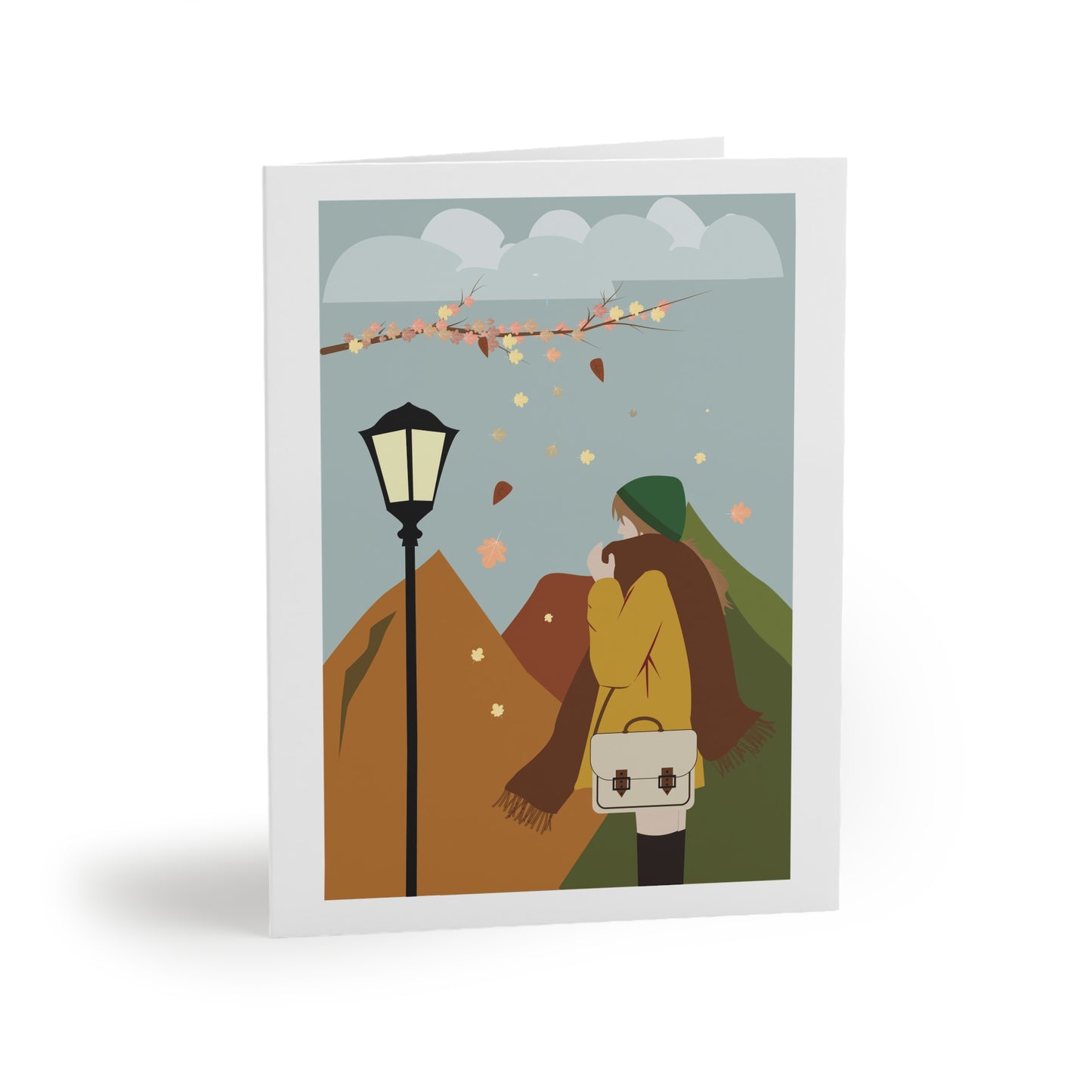 FALL IS IN THE AIR - Falling Leaves Greeting Cards