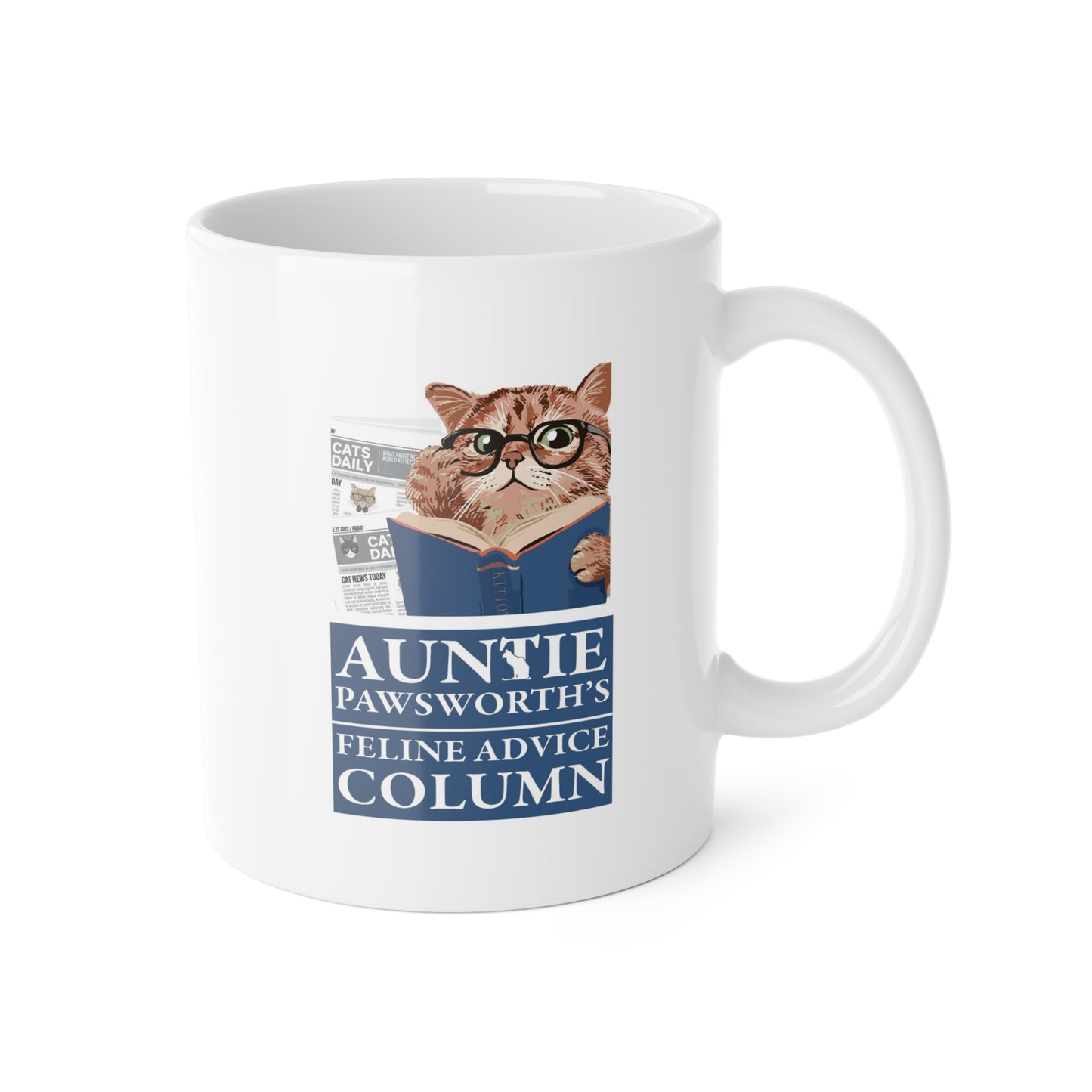 AUNTIE PAWSWORTH White Ceramic Mug, 11oz