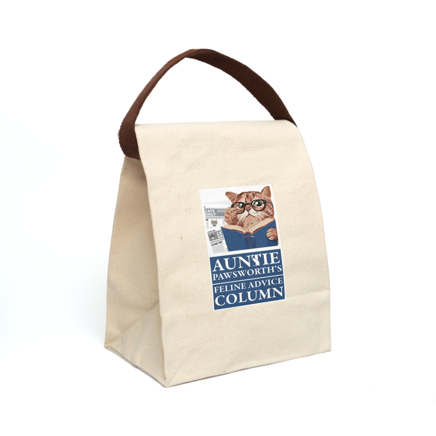 AUNTIE PAWSWORTH Canvas Lunch Bag With Strap