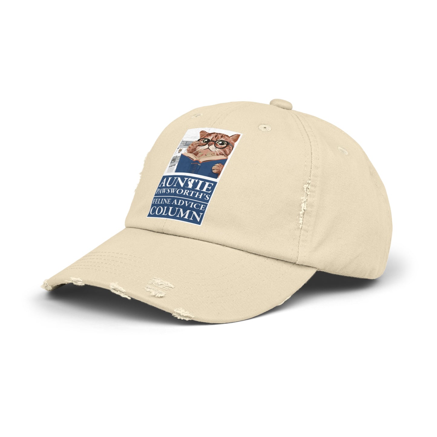 AUNTIE PAWSWORTH Unisex Distressed Cap