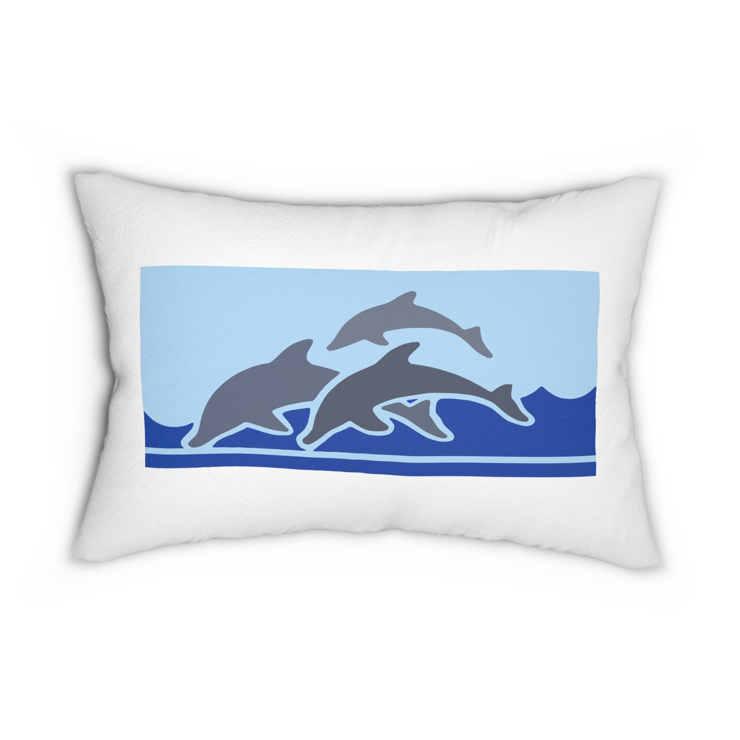 COASTAL CUSHIONS: POD OF DOPHINS Accent Pillow