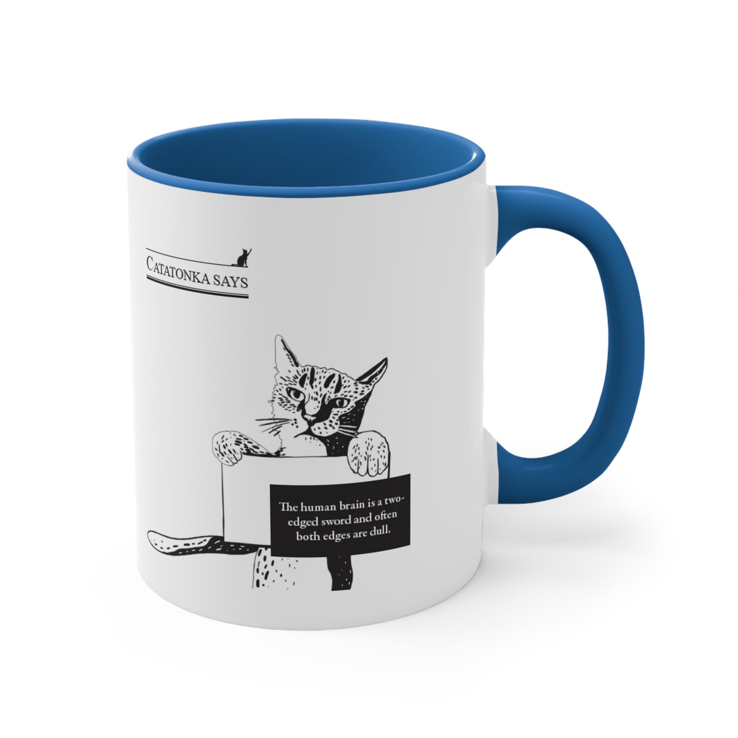 Catatonka Brain Mug, Blue 11oz