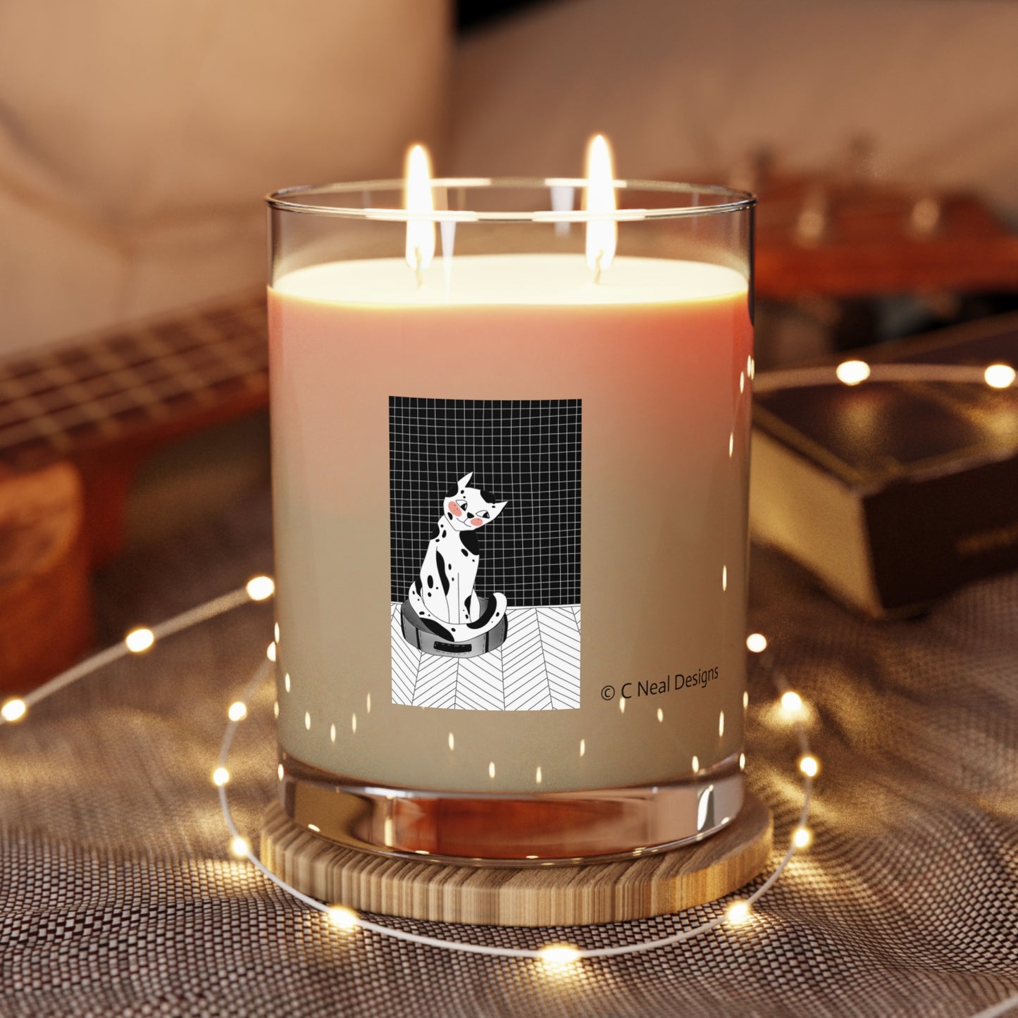 Patti Cat Scented Candle - Full Glass, 11oz