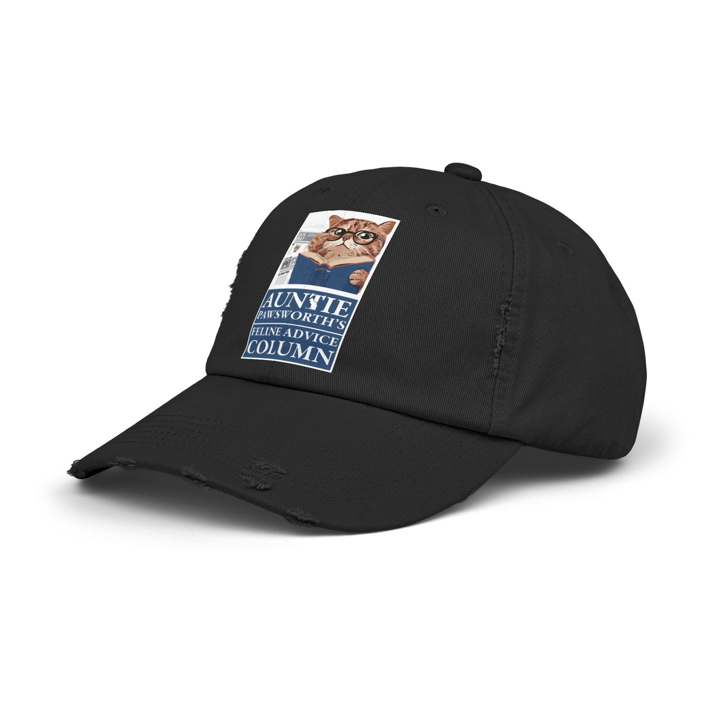 AUNTIE PAWSWORTH Unisex Distressed Cap