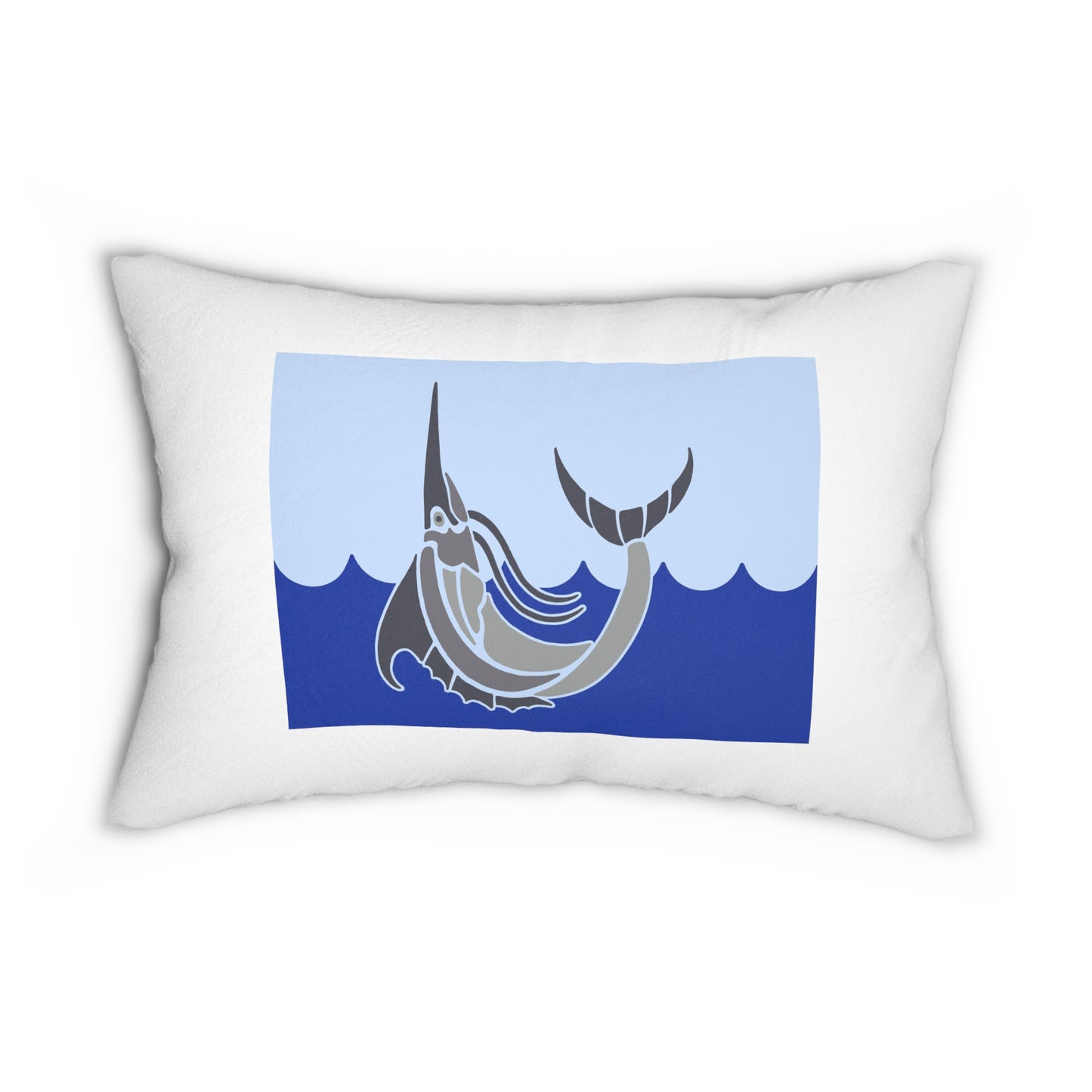 COASTAL CUSHIONS: BLUE MARLIN Accent Pillow