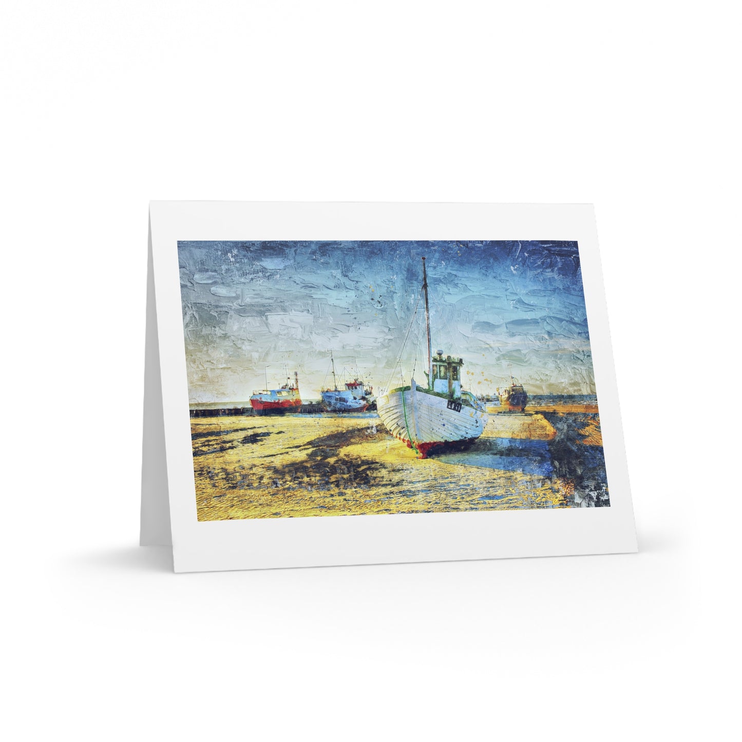 NORTH SEA FISHING BOATS Greeting Cards