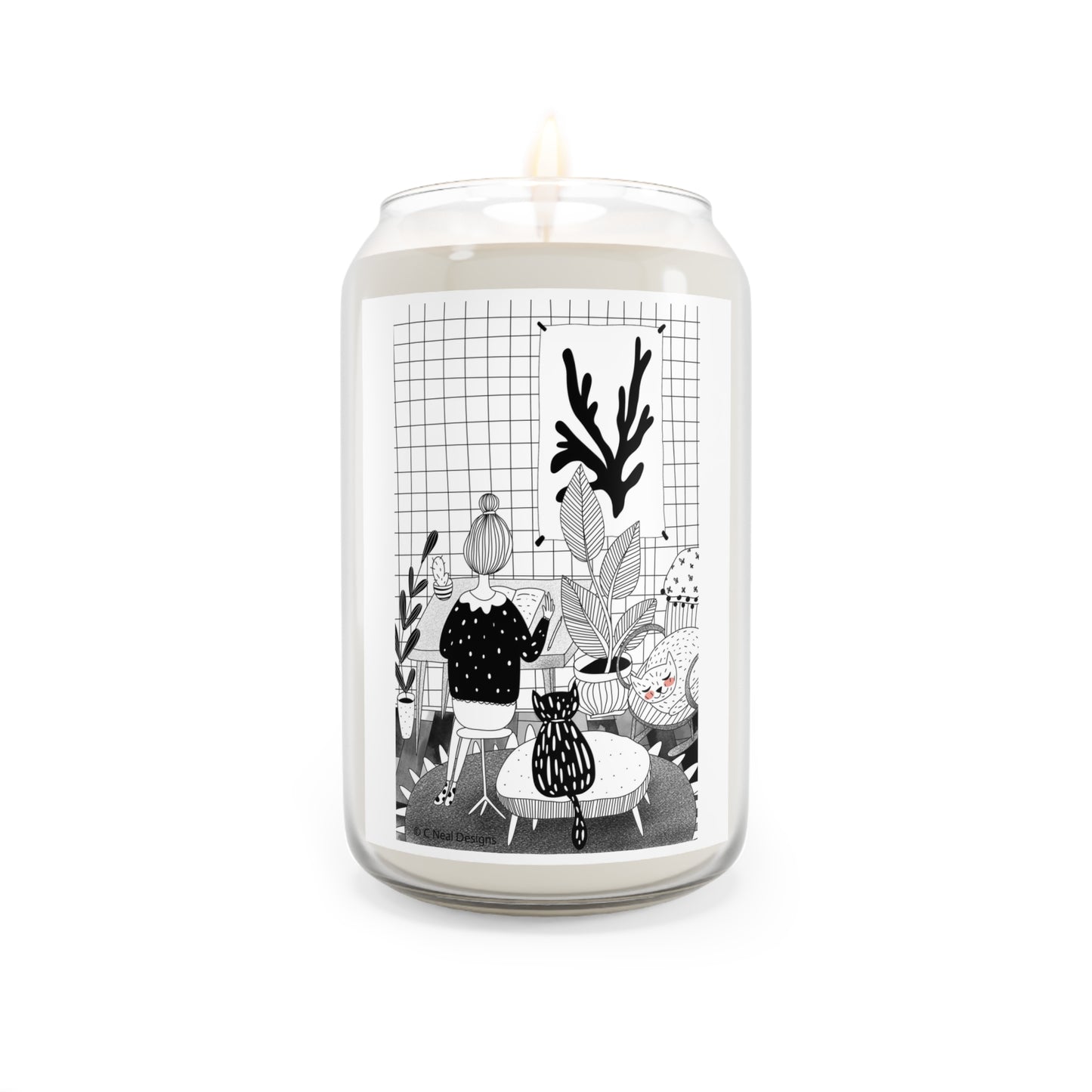 Kitties Always Know the Best Seats in the House - Scented Candle, 13.75 oz