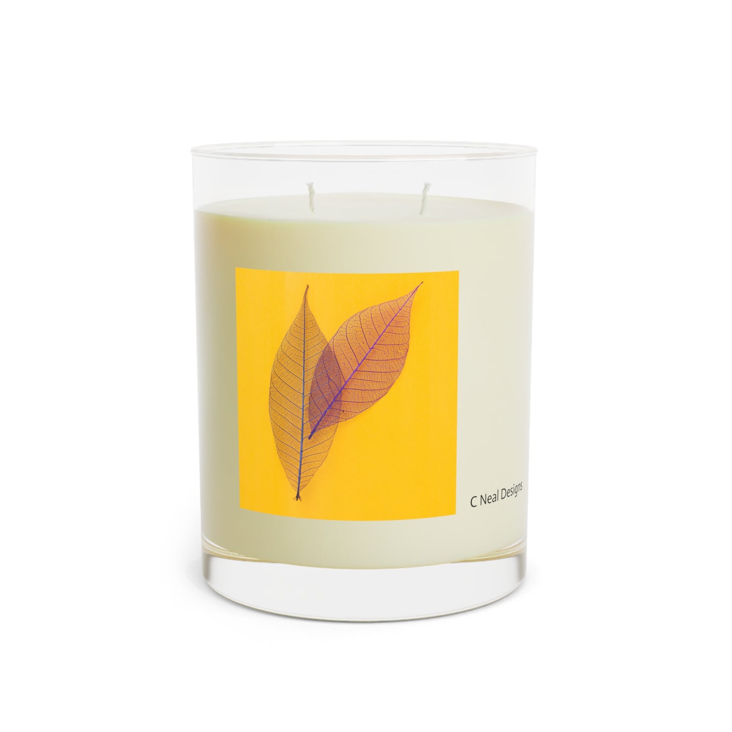 FALL IS IN THE AIR -  Skeleton Leaves Scented Candle - Full Glass, 11oz