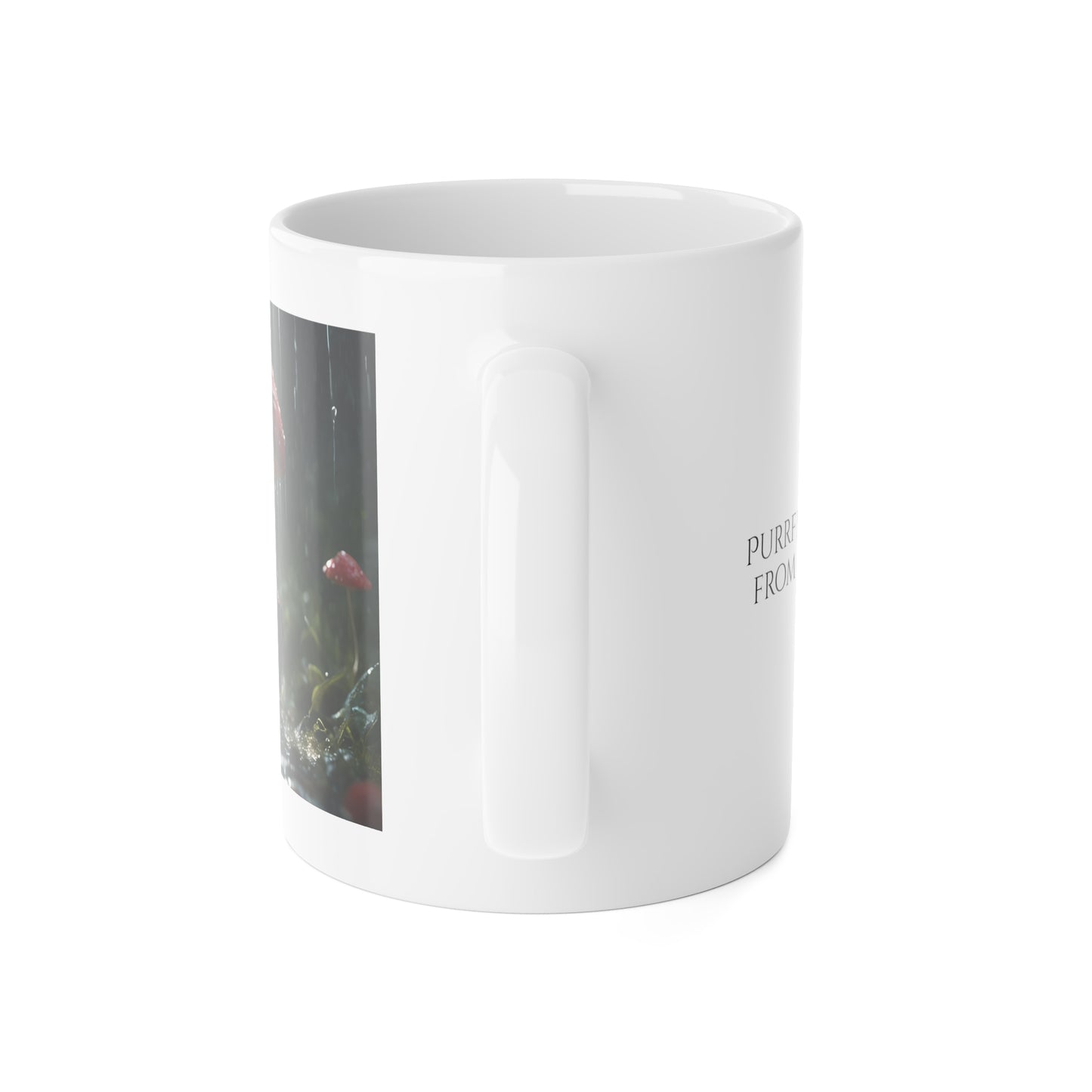 Purrfect Shelter from the Storm White Ceramic Mug, 11oz