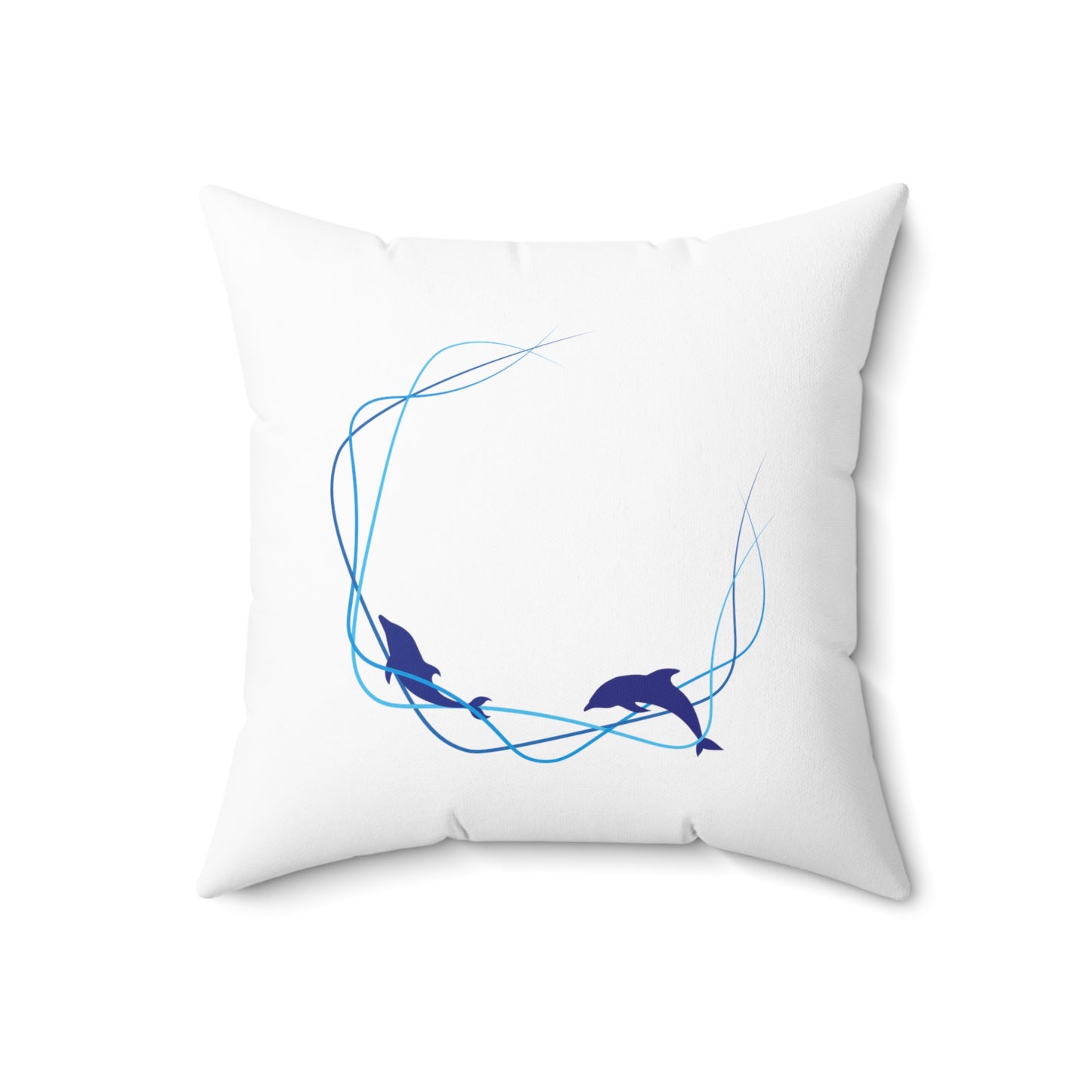 COASTAL CUSHIONS: TWO DOLPHINS Accent Pillow