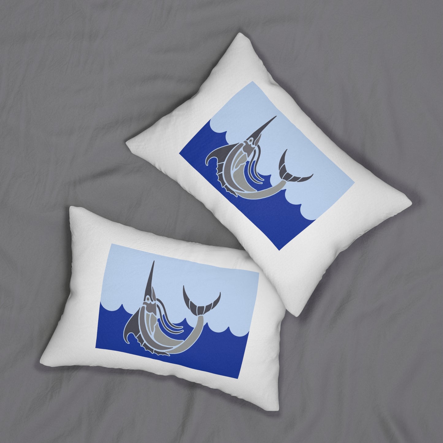 COASTAL CUSHIONS: BLUE MARLIN Accent Pillow