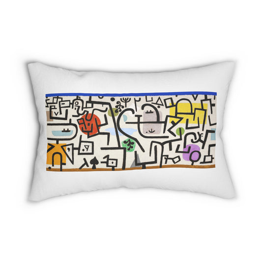 COASTAL CUSHIONS: PAUL KLEE'S "RICH PORT" Accent Pillow