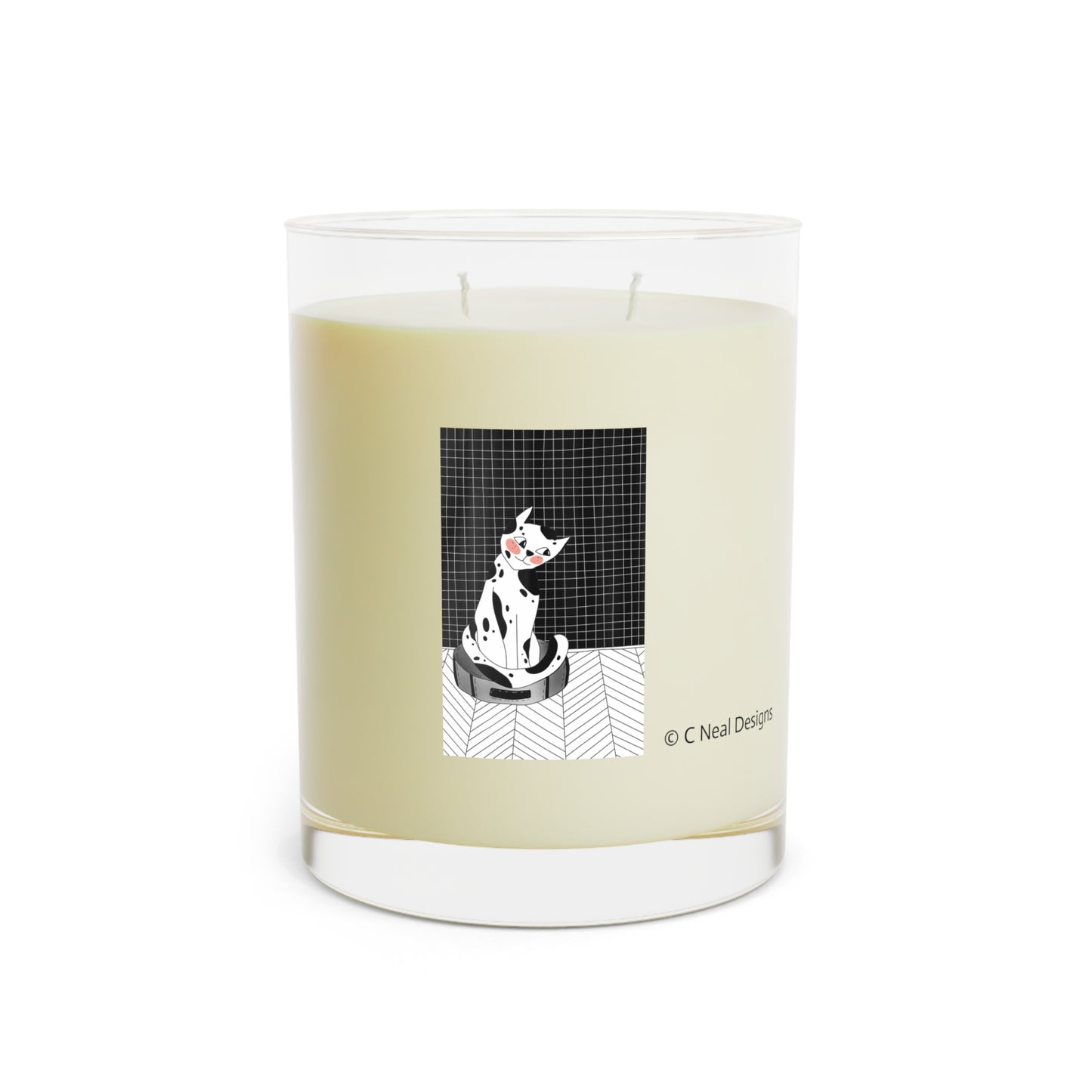 Patti Cat Scented Candle - Full Glass, 11oz