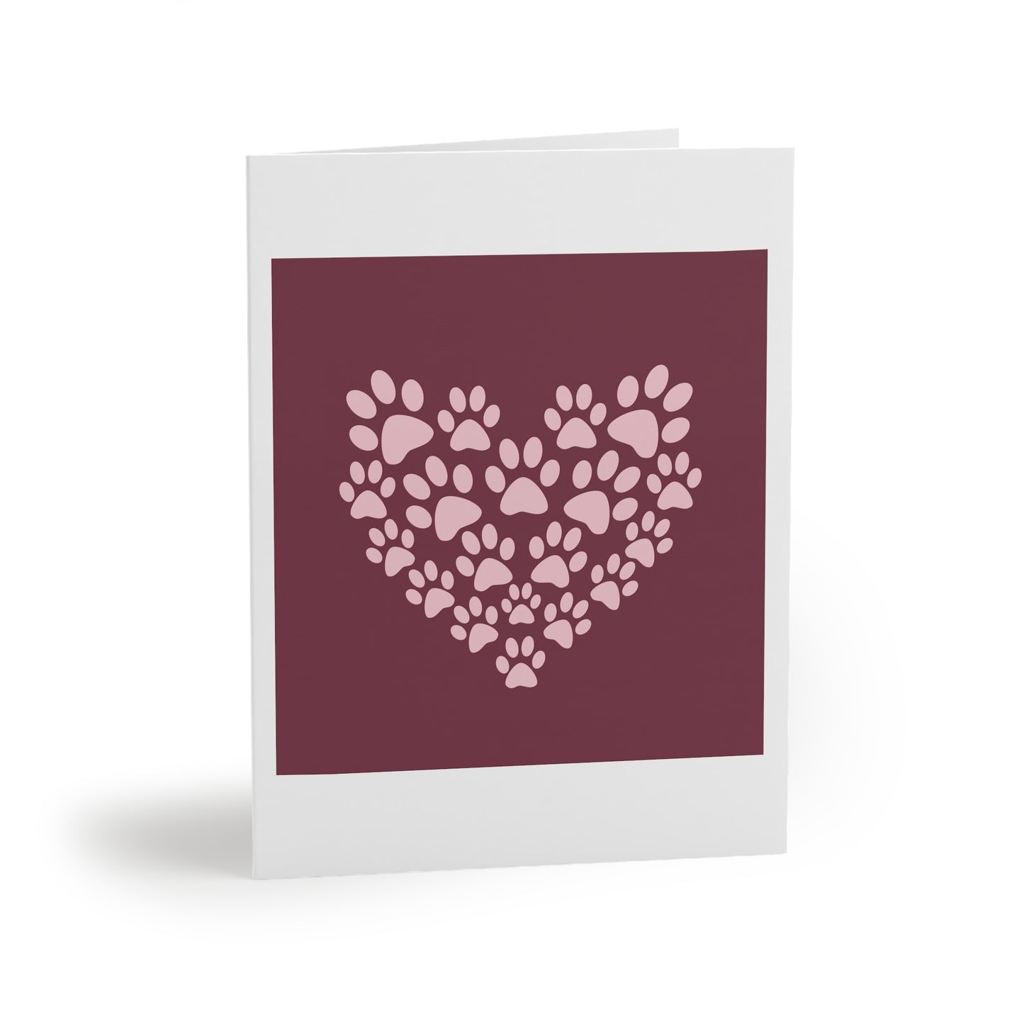 PAW PRINTS HEART Greeting cards (8, 16, and 24 pcs)