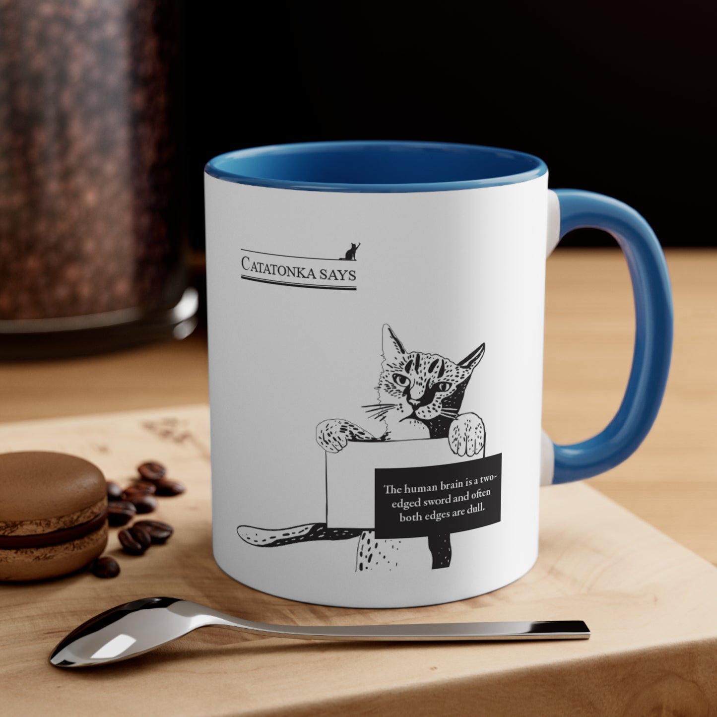 Catatonka Brain Mug, Blue 11oz