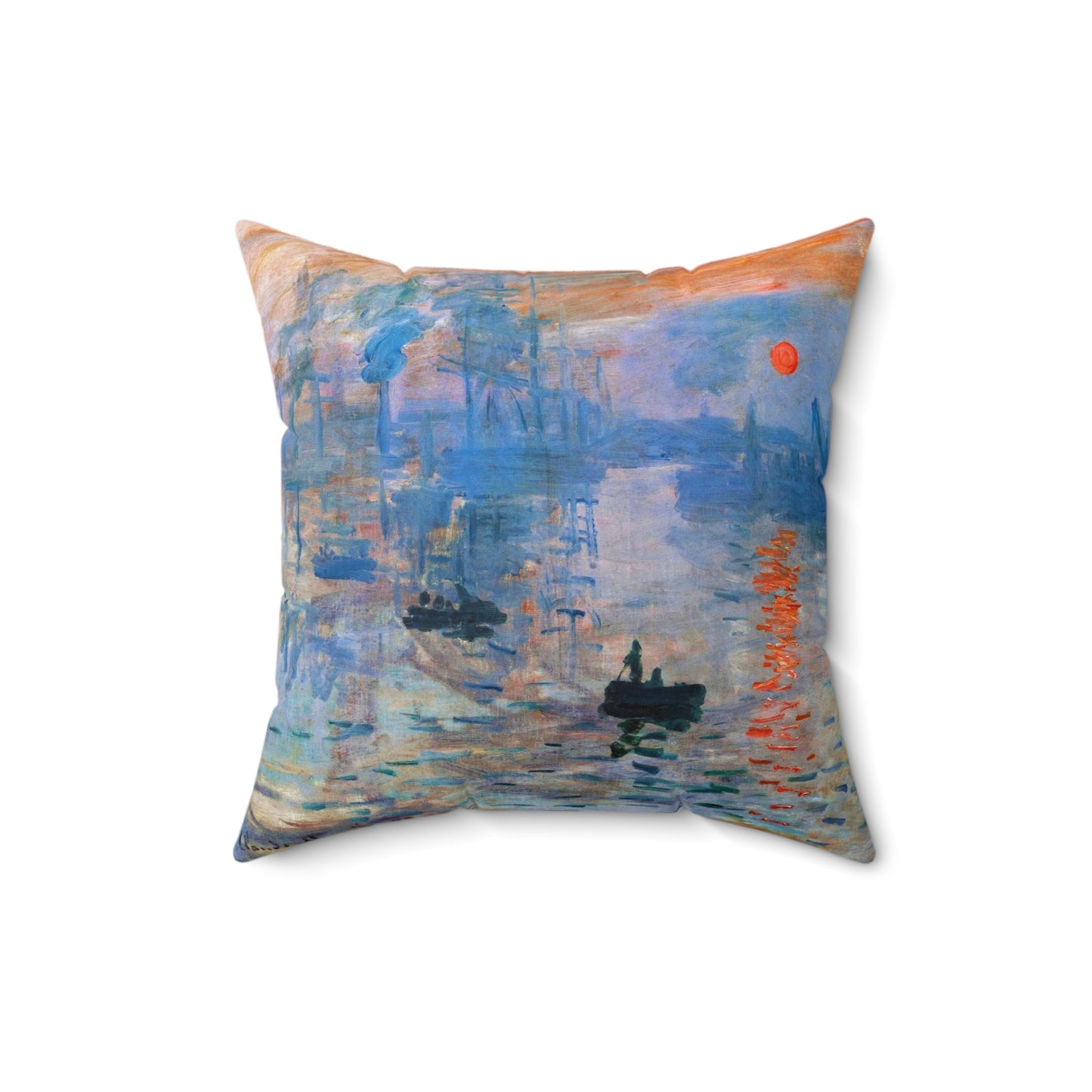 COASTAL CUSHIONS: DETAIL FROM CLAUDE MONET'S "SUNRISE" Accent Pillow