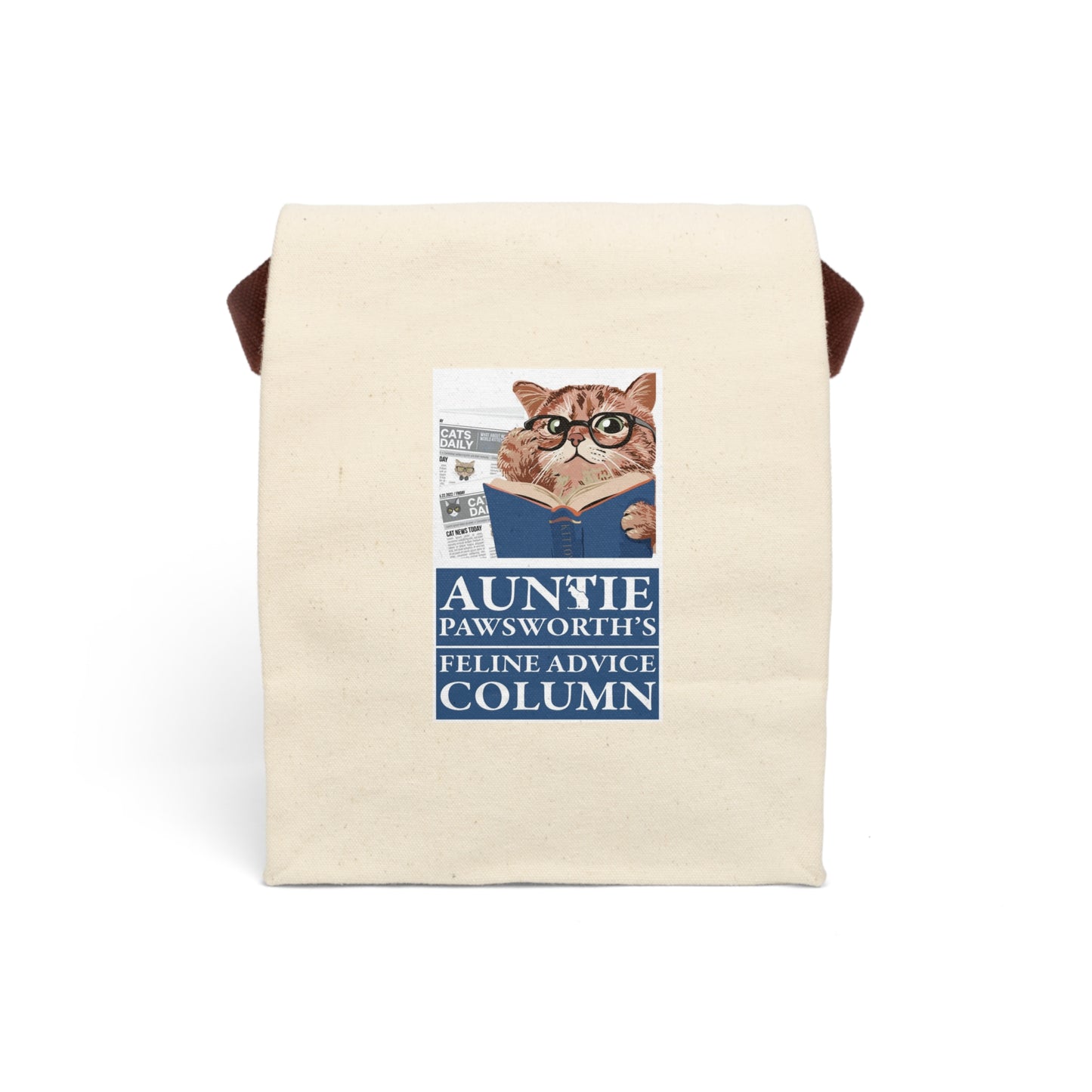 AUNTIE PAWSWORTH Canvas Lunch Bag With Strap