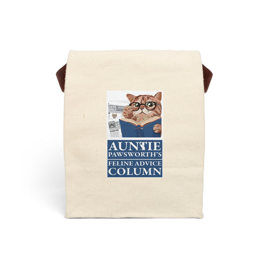 AUNTIE PAWSWORTH Canvas Lunch Bag With Strap