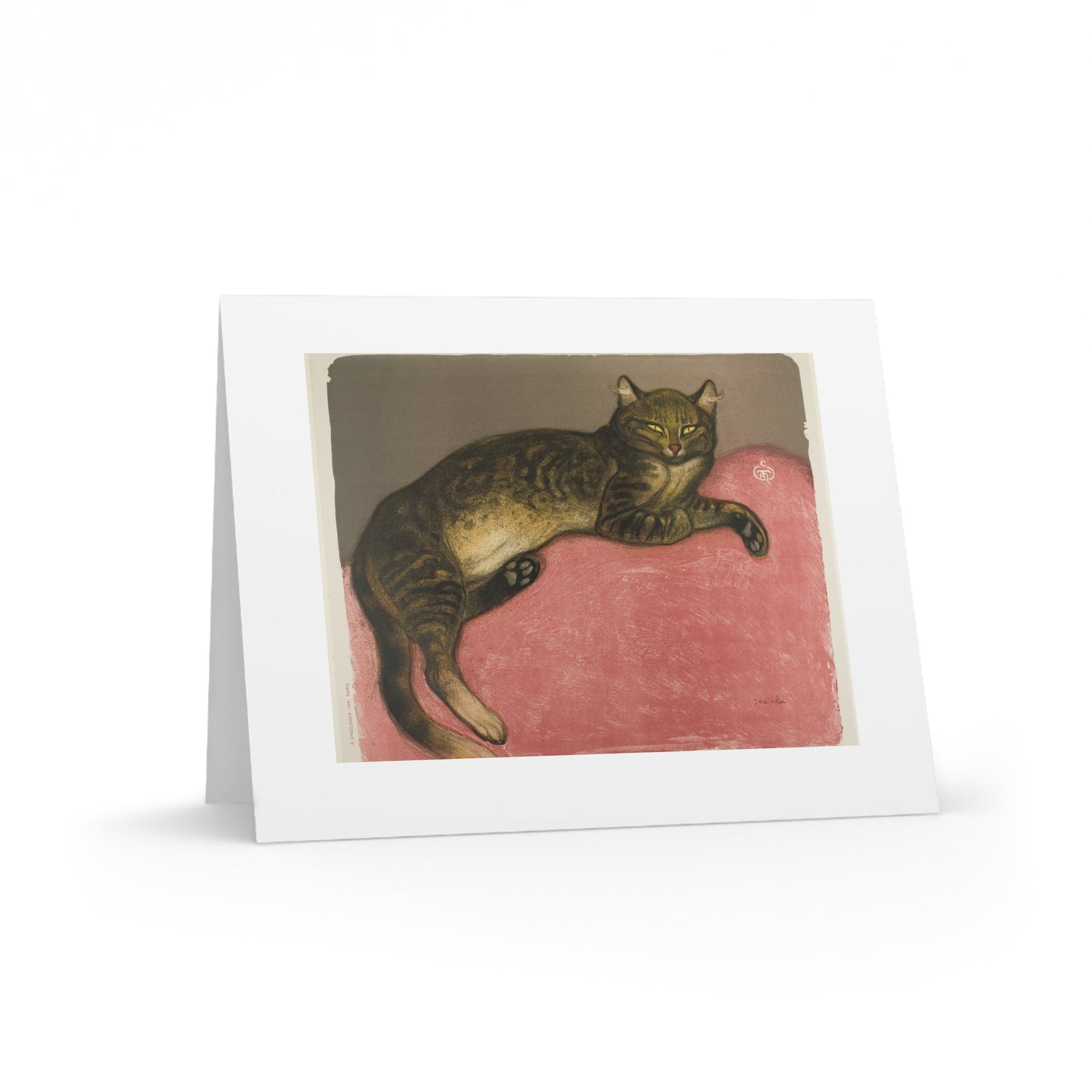 WINTER: CAT ON A CUSHION Greeting cards (8, 16, and 24 pcs)