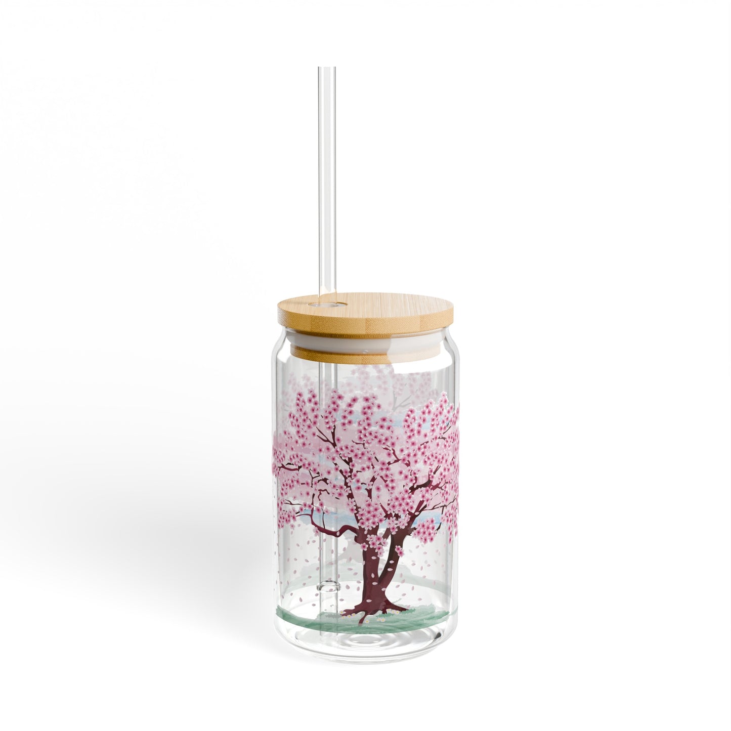 SPRING: CHERRY BLOSSOMS Sipper Glass, 16oz