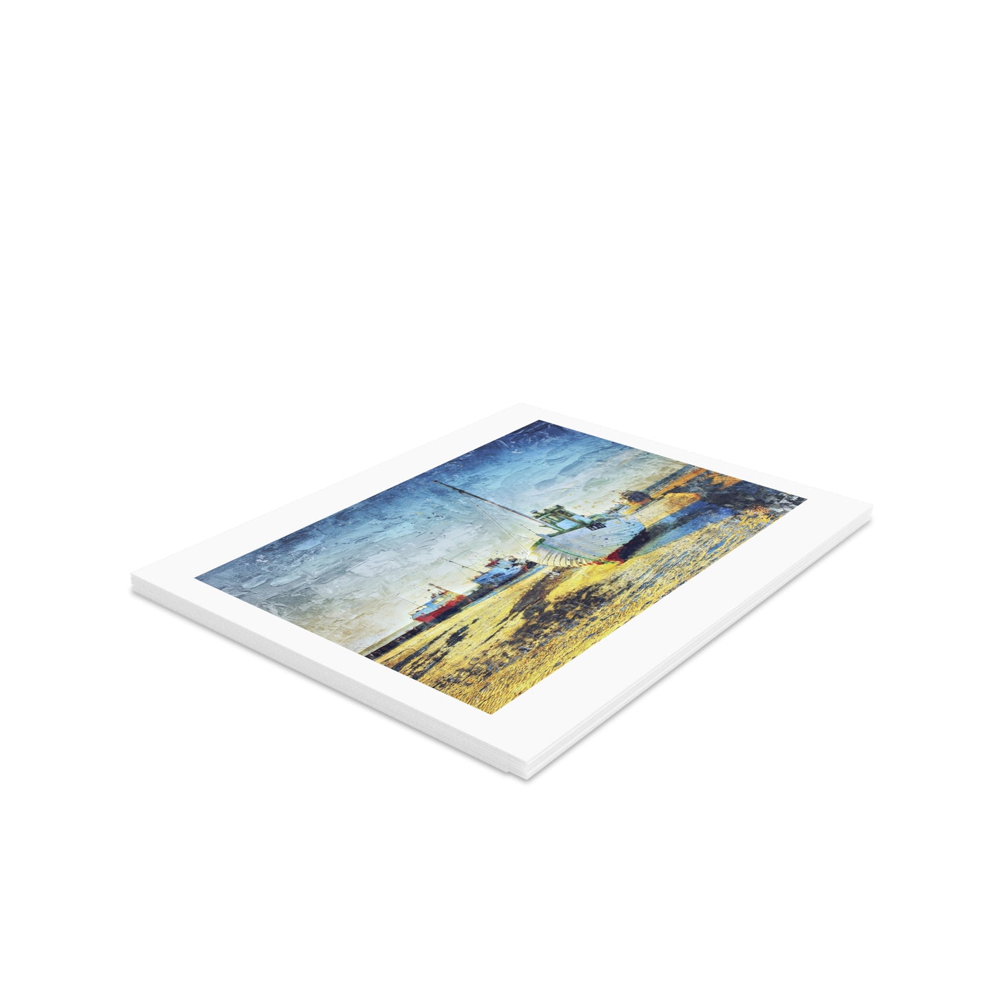 NORTH SEA FISHING BOATS Greeting Cards