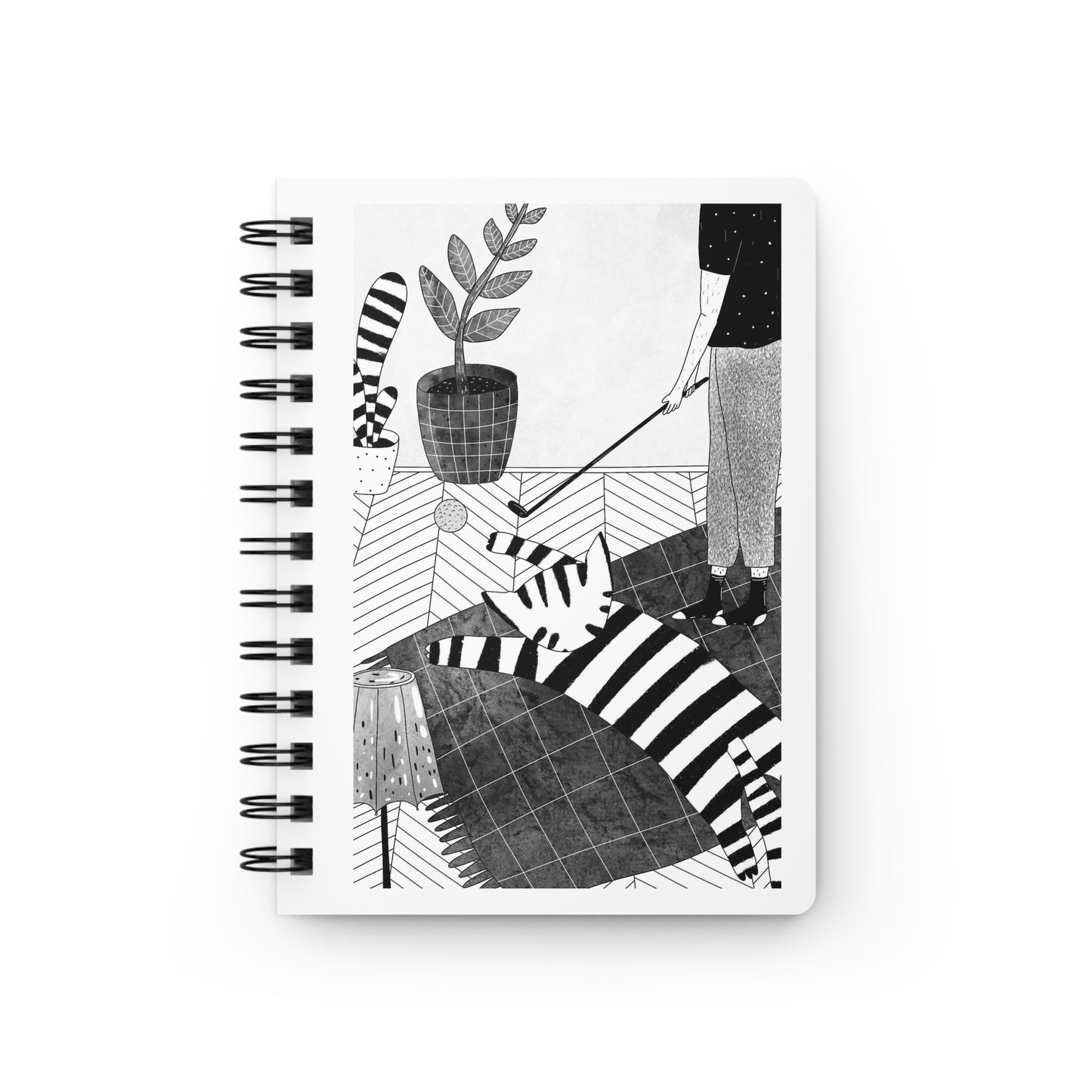 Jeffie Tom Cat Spiral-Bound Journal