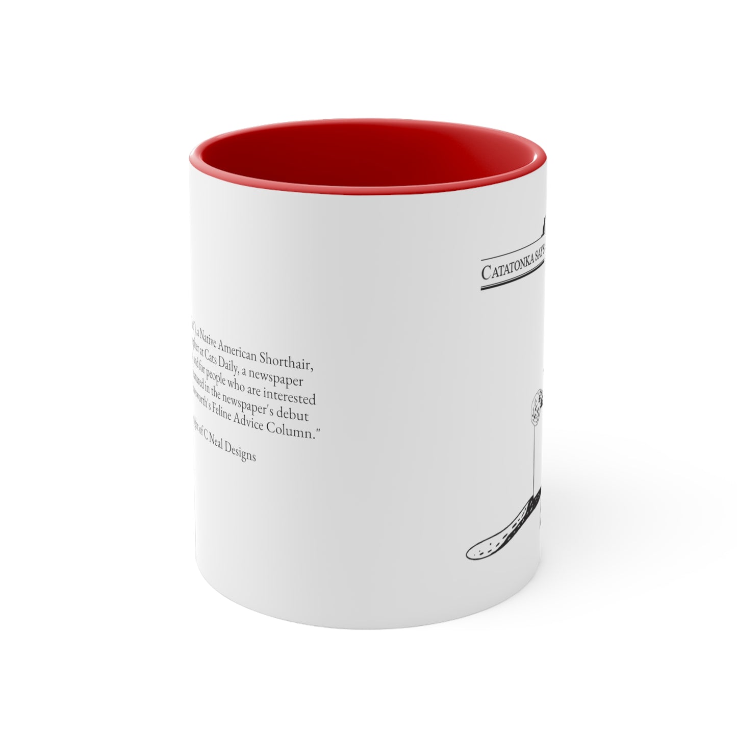 Catatonka Mouse Mug, Red 11oz