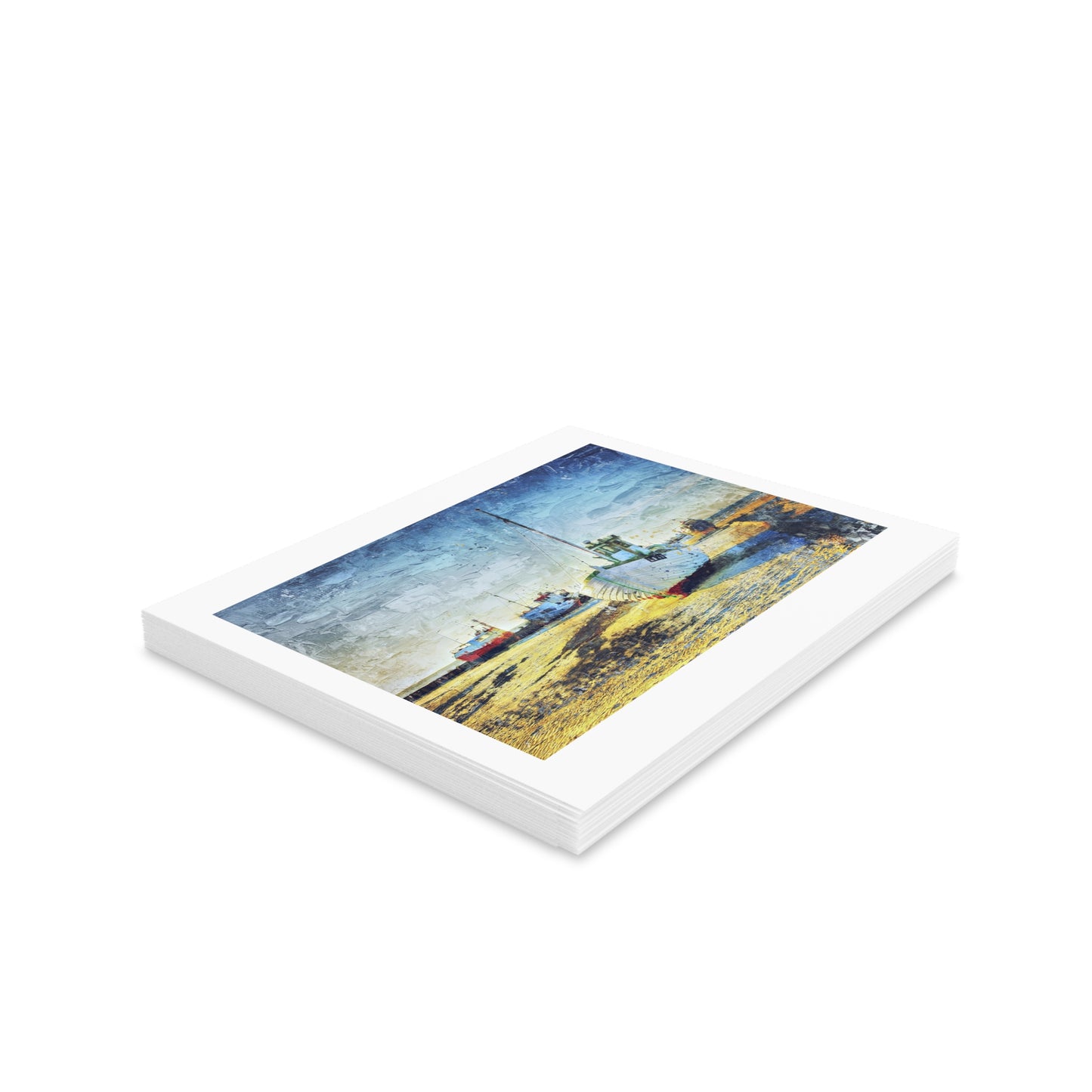 NORTH SEA FISHING BOATS Greeting Cards