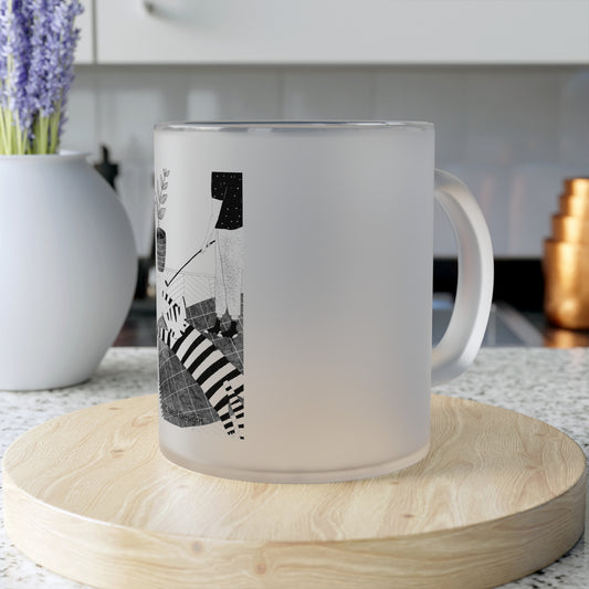 Jeffie Tom Cat Frosted Glass Mug