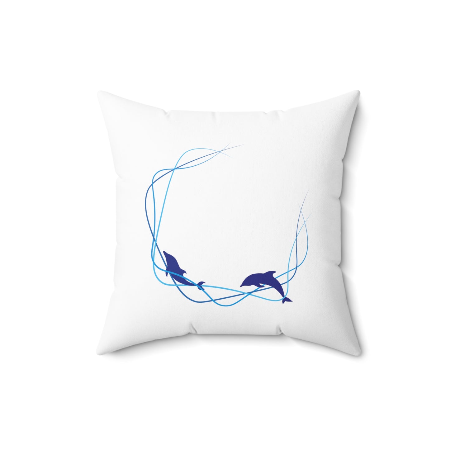 COASTAL CUSHIONS: TWO DOLPHINS Accent Pillow