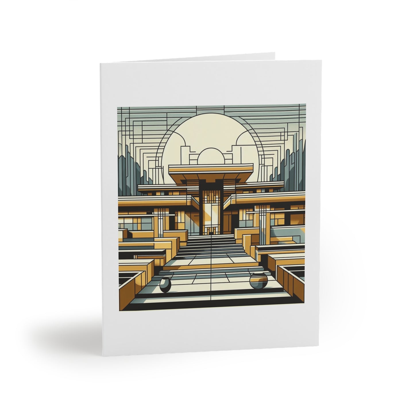 FRANK LLOYD WRIGHT-INSPIRED Greeting cards (8, 16, and 24 pcs)